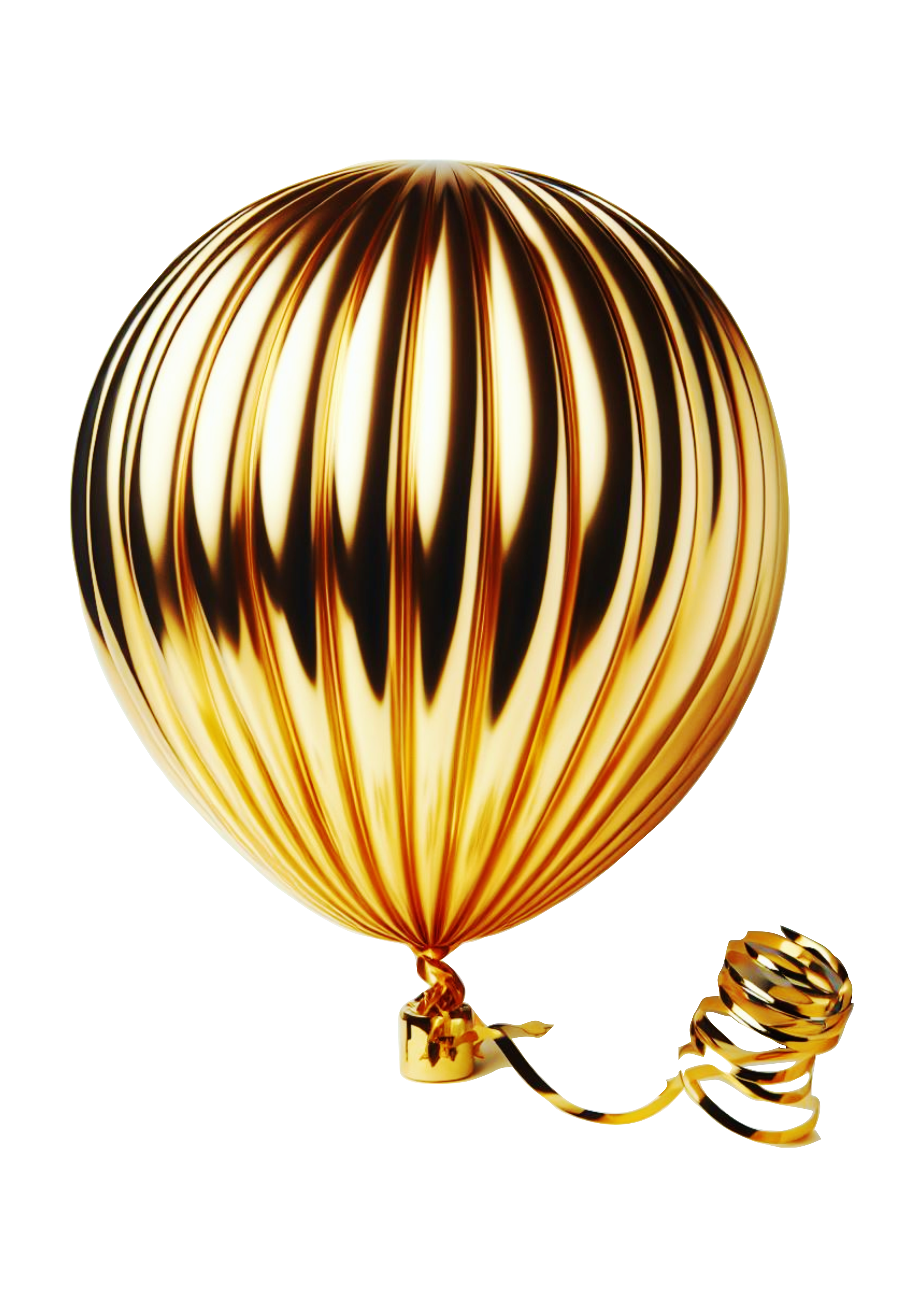 Balão de festa dourado png