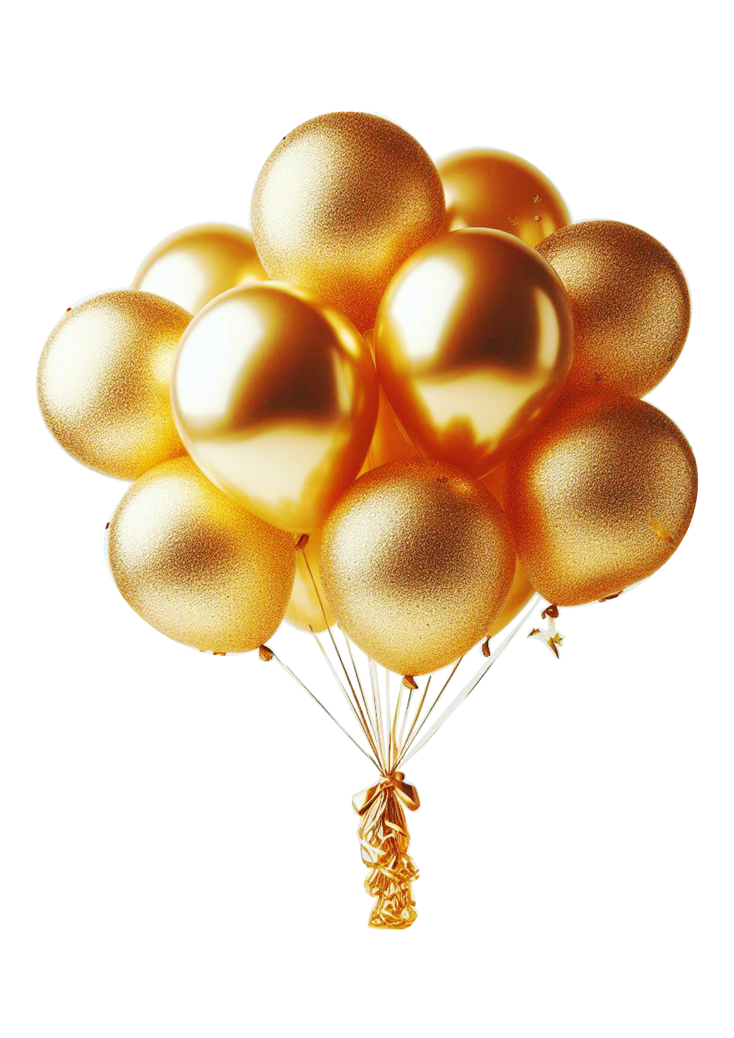 Balões dourados de festa png
