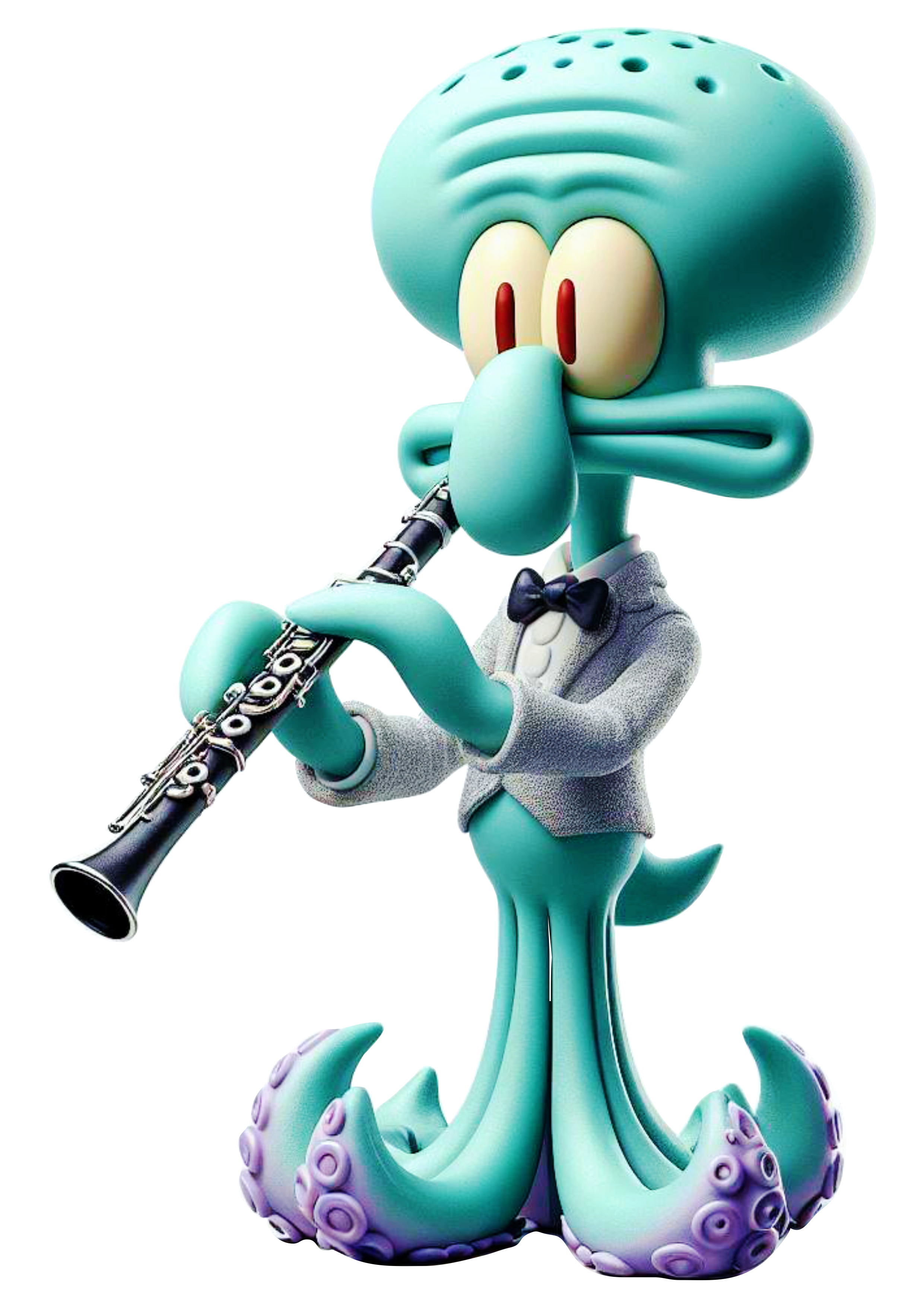 Lula Molusco tocando clarinete png image bob esponja