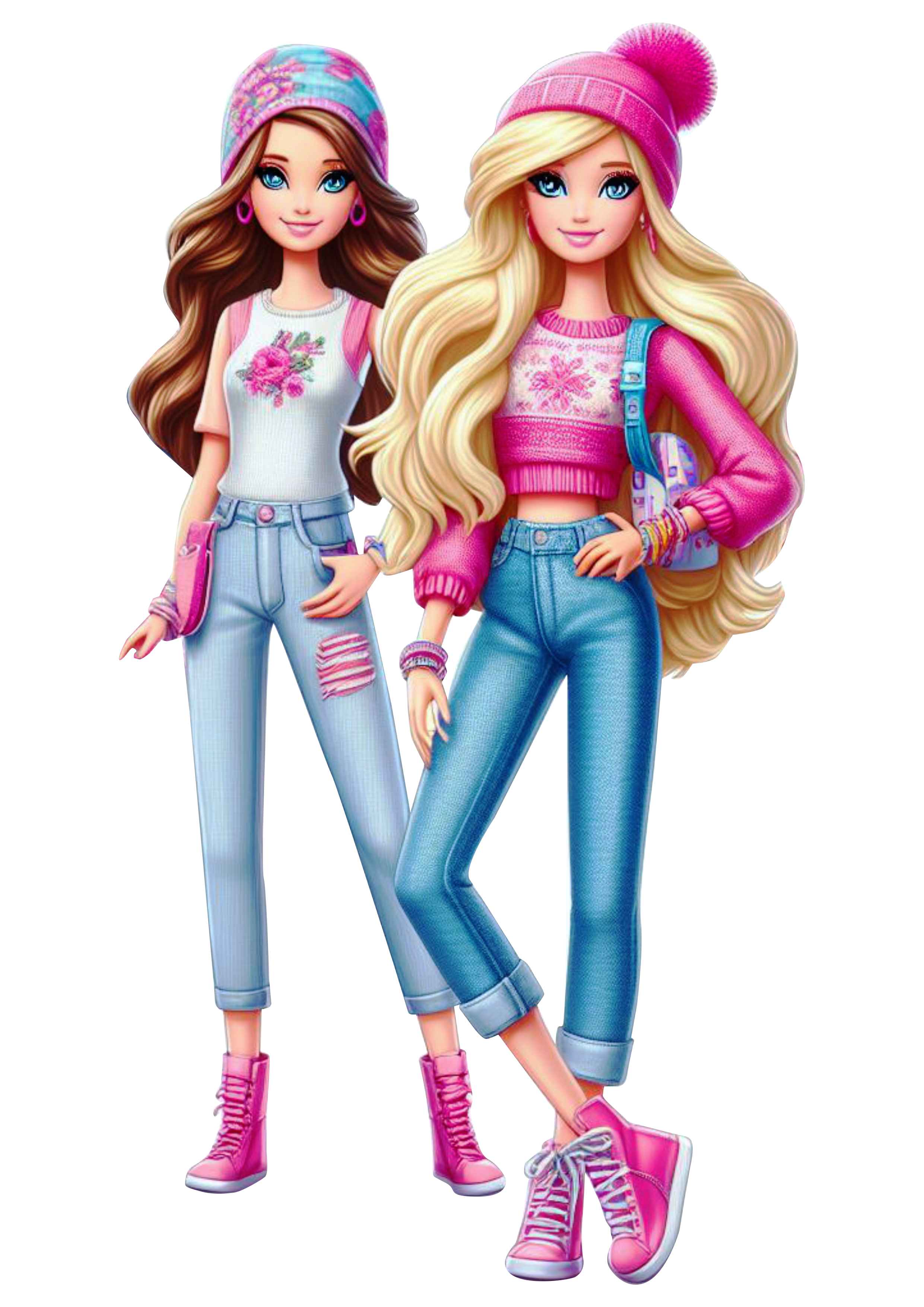 Barbie adolescente boneca png image fashion loira e morena