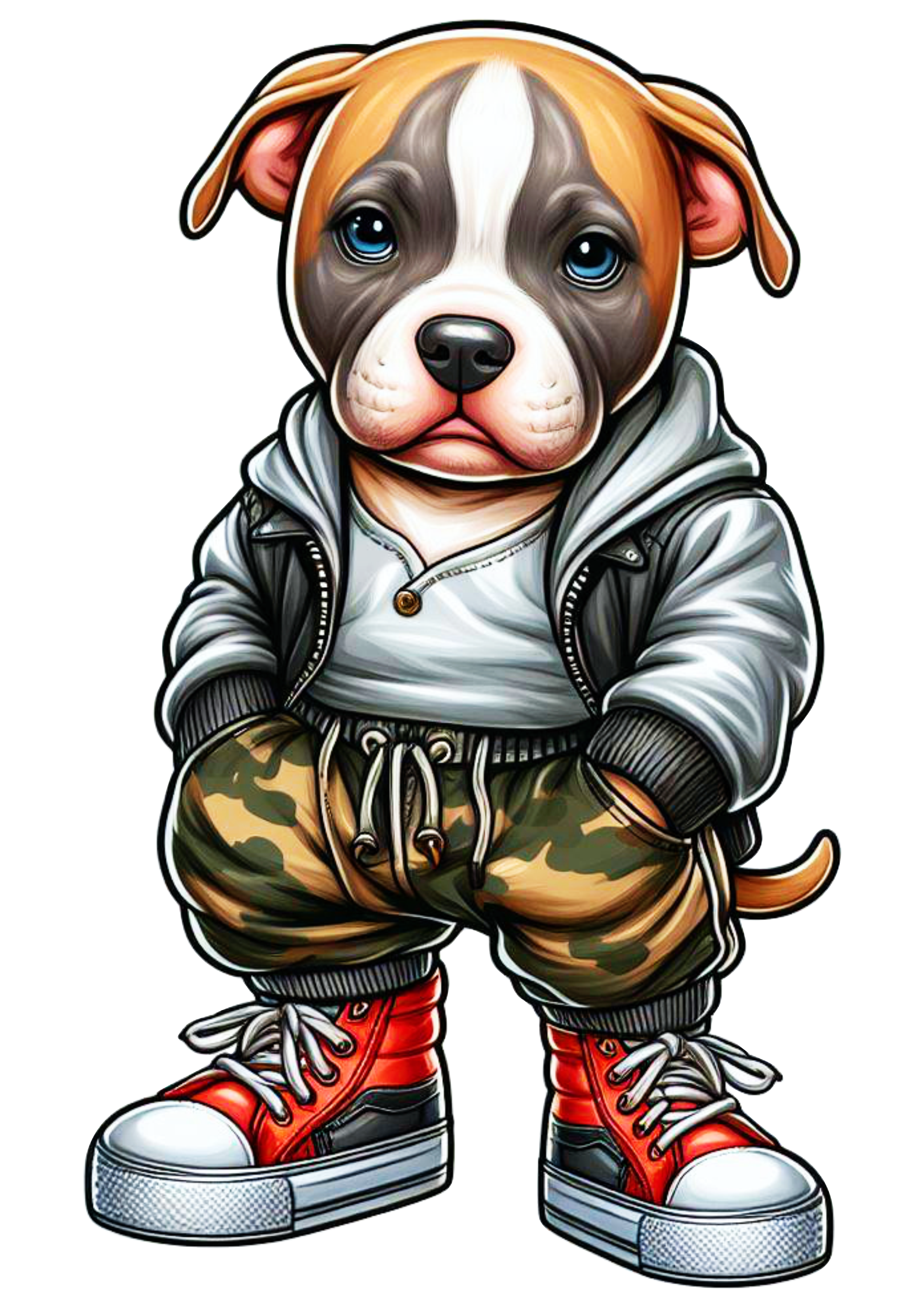 Pitbull cachorrinho estiloso desenho infantil png