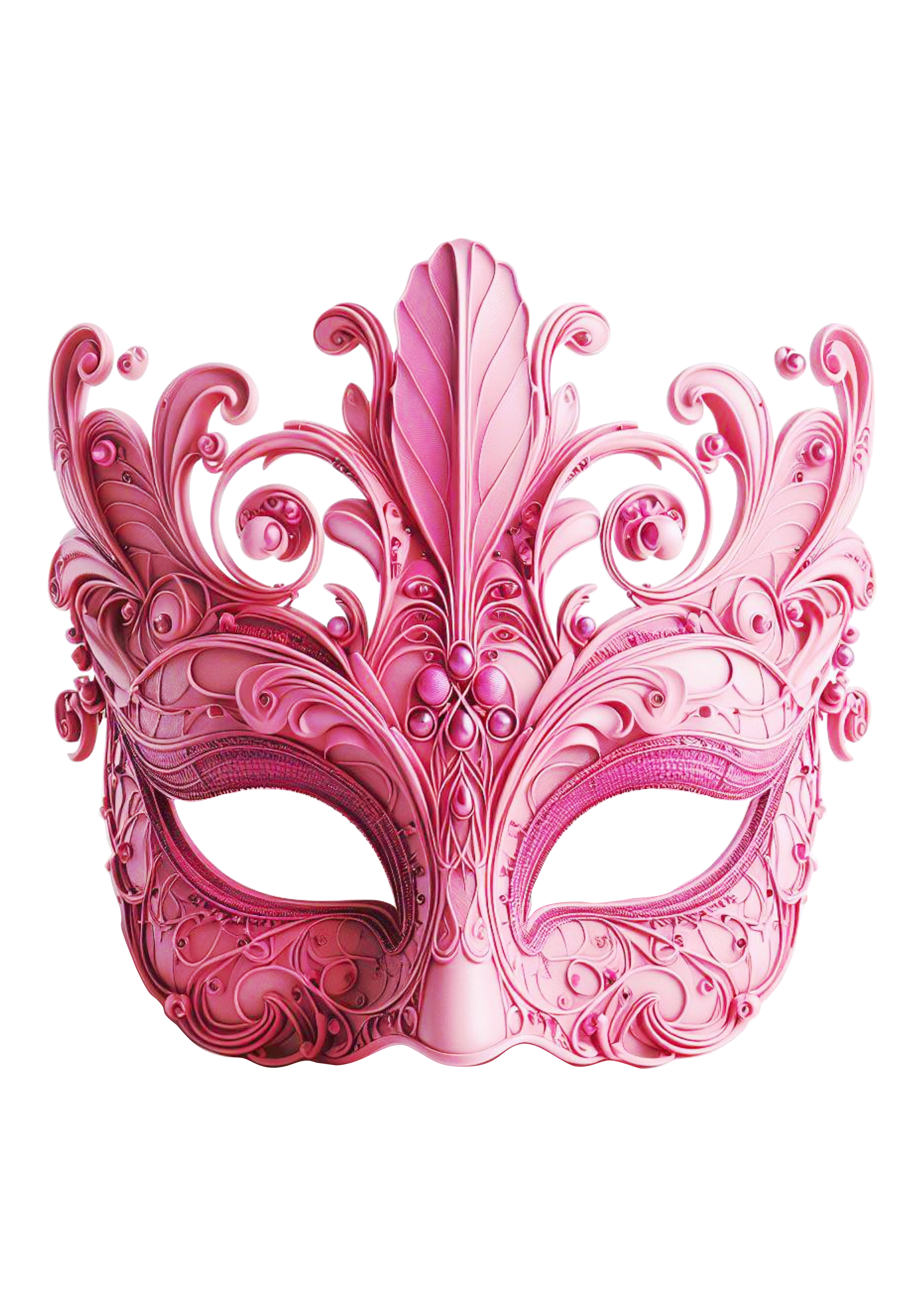 Máscara de carnaval brilhante joias baile de máscaras png image rosa