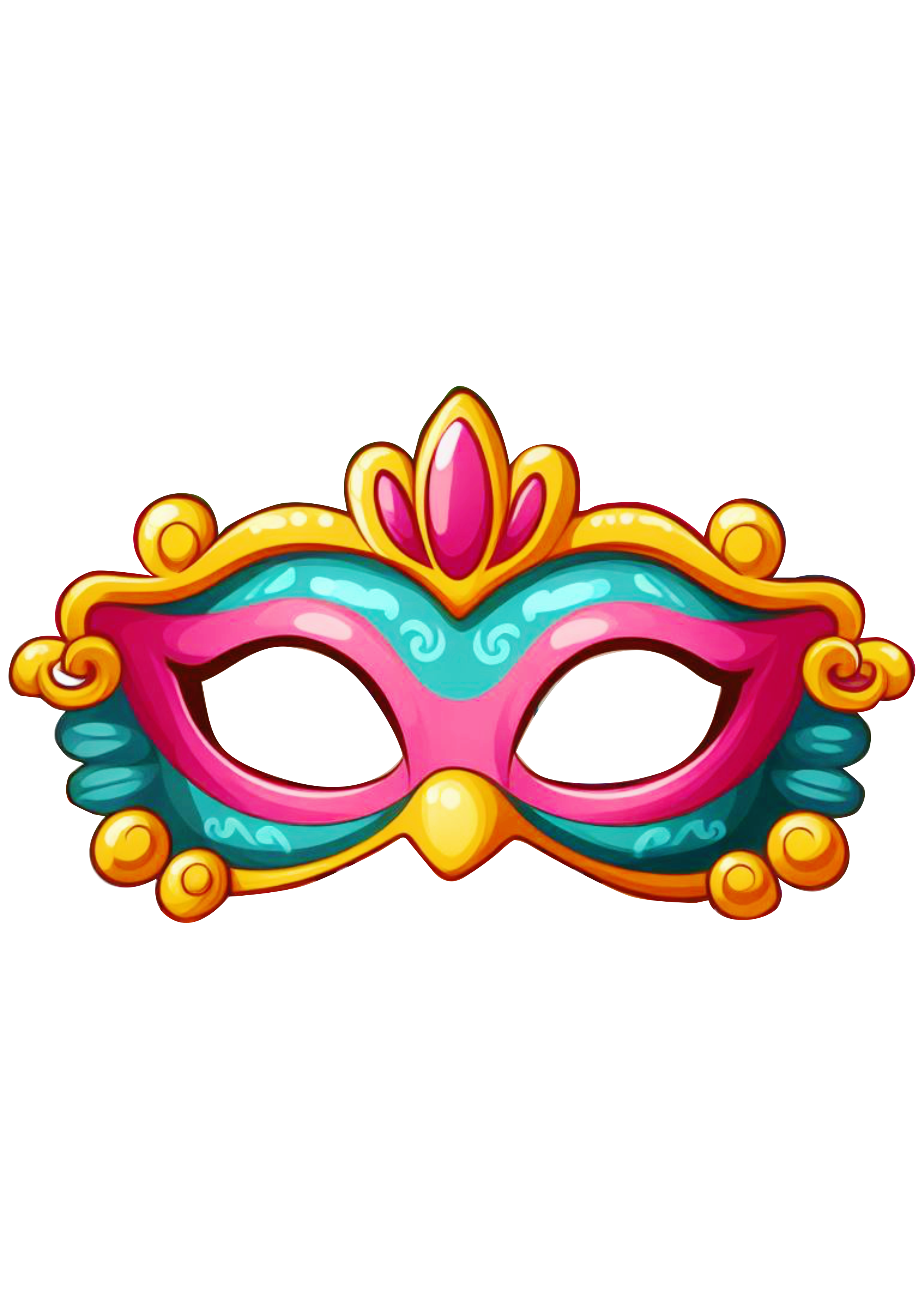 Carnaval 2024 máscara colorida png