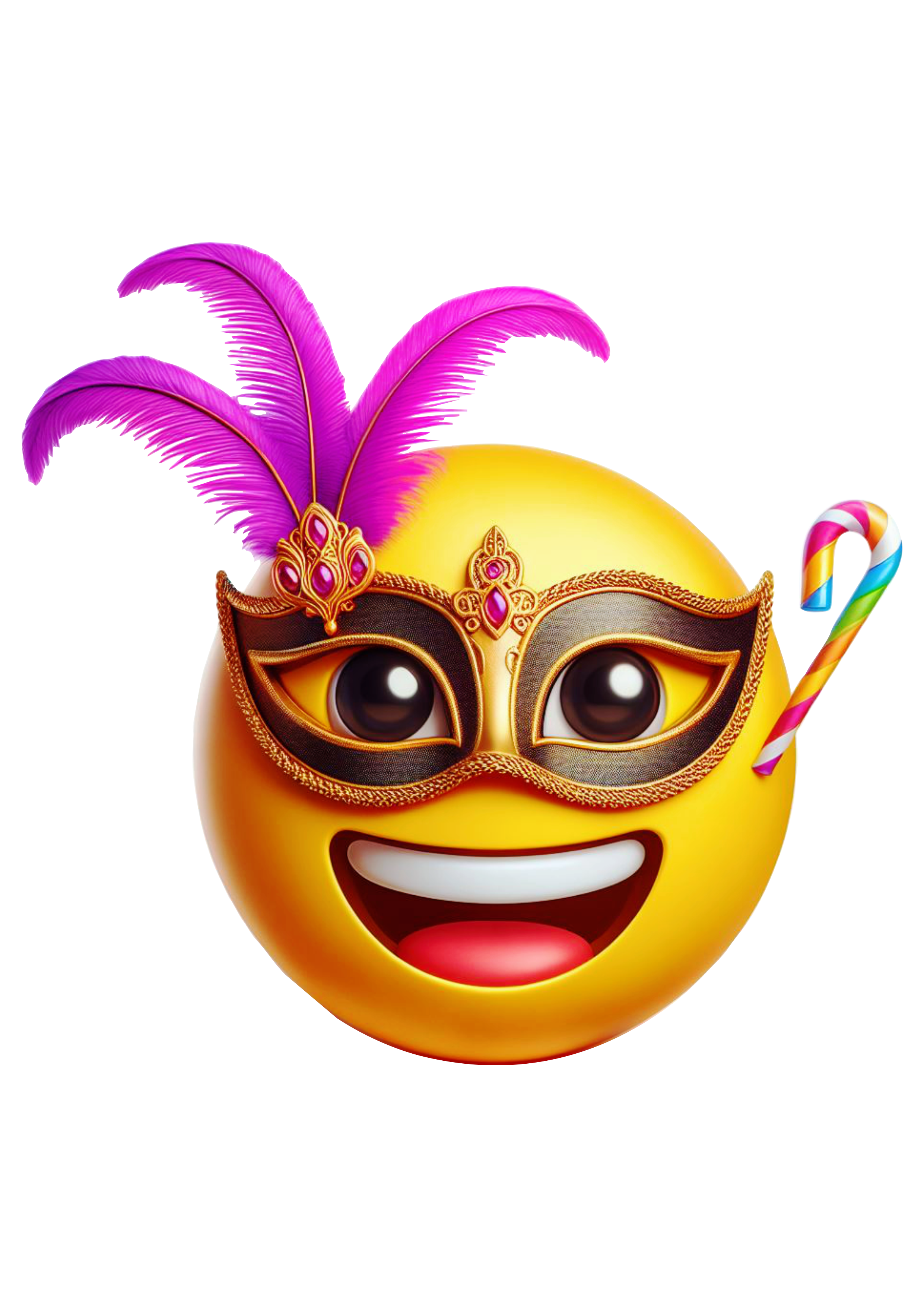 Carnaval emoji para whatsapp instagram e facebook máscara png