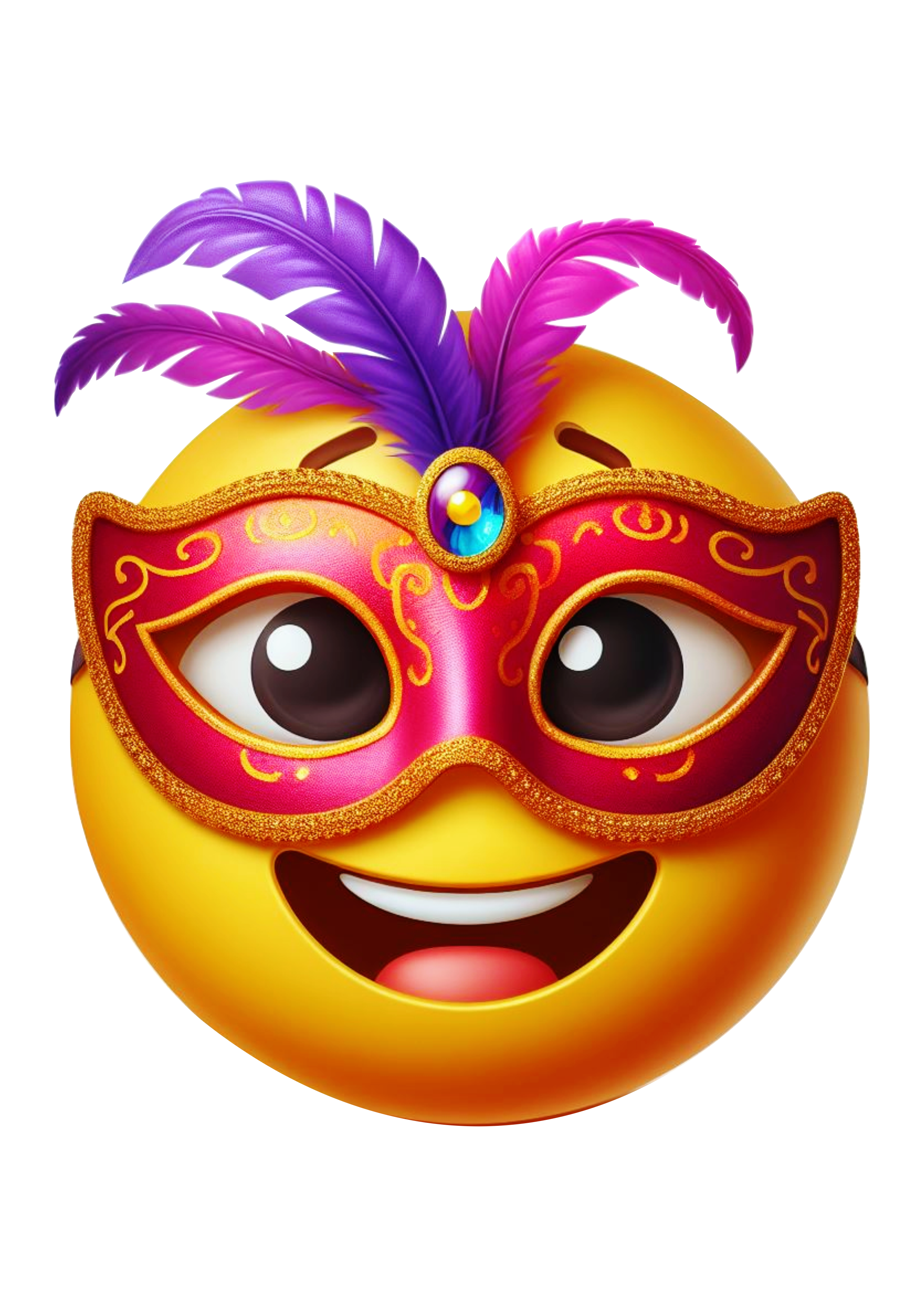 Carnaval emoji para whatsapp instagram e facebook baile de máscaras emoticon free design clipart grátis pack de imagens png
