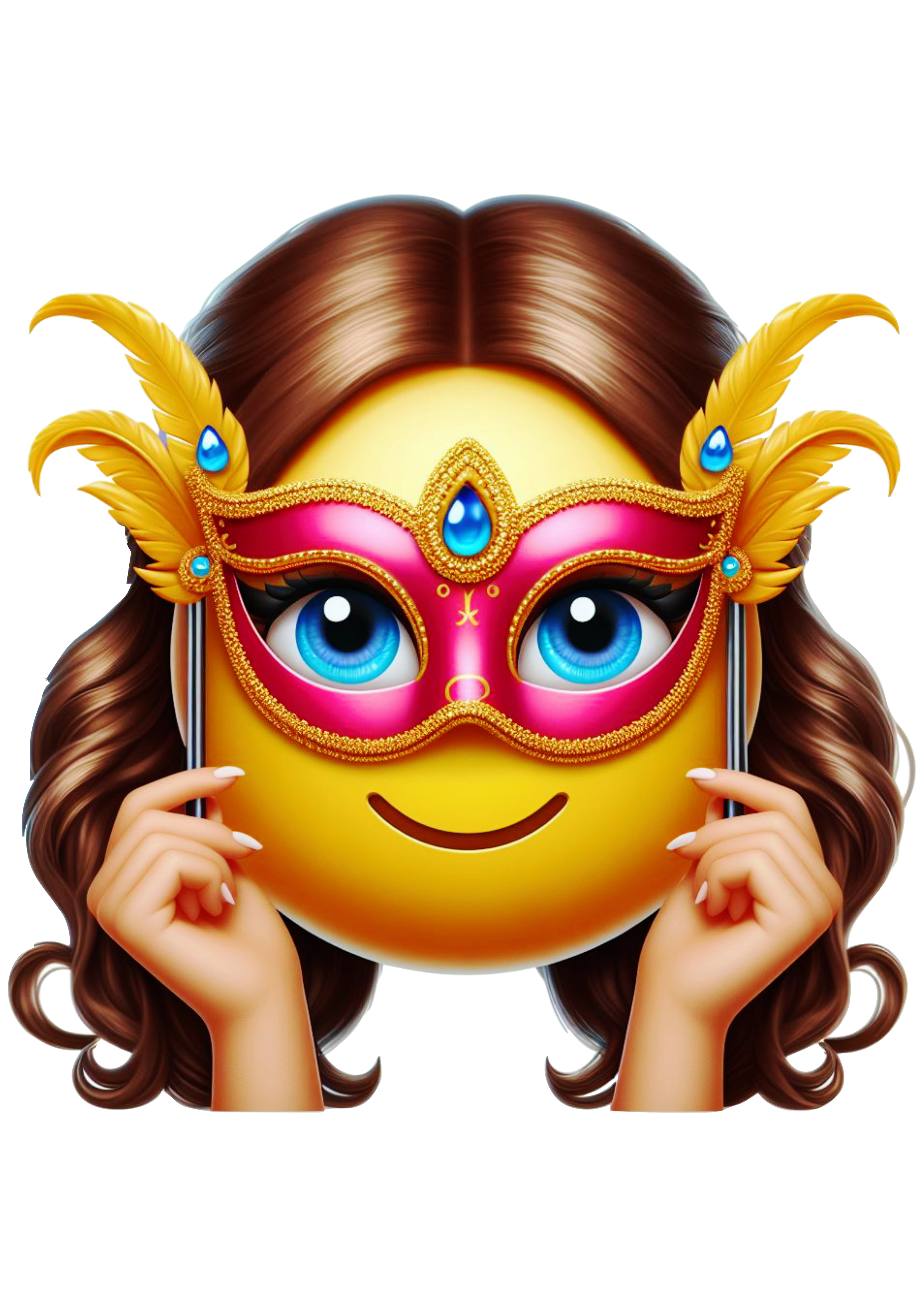 Carnaval emoji feminino para whatsapp instagram e facebook png