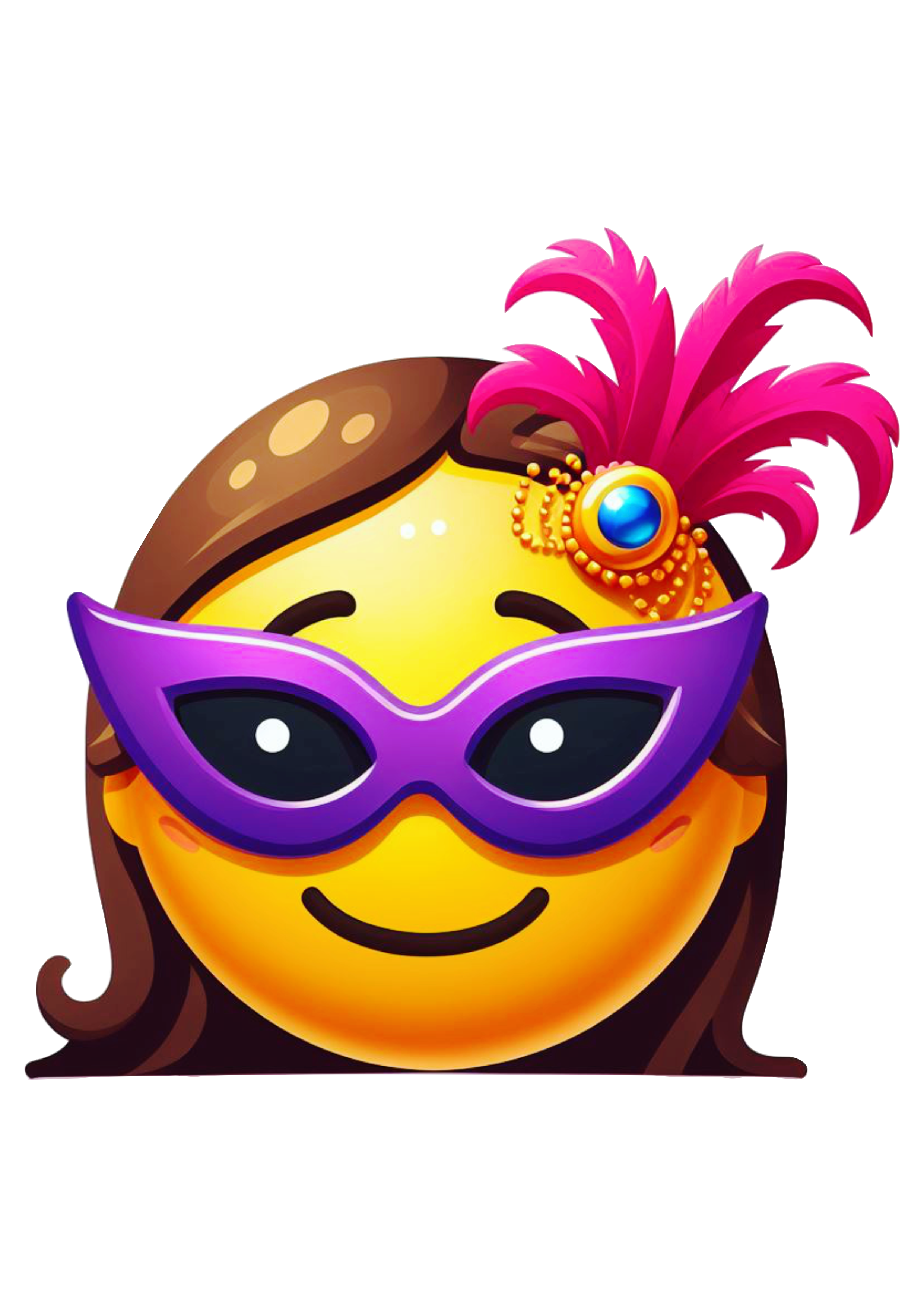 Carnaval emoji feminino para whatsapp instagram e facebook máscara de carnaval png