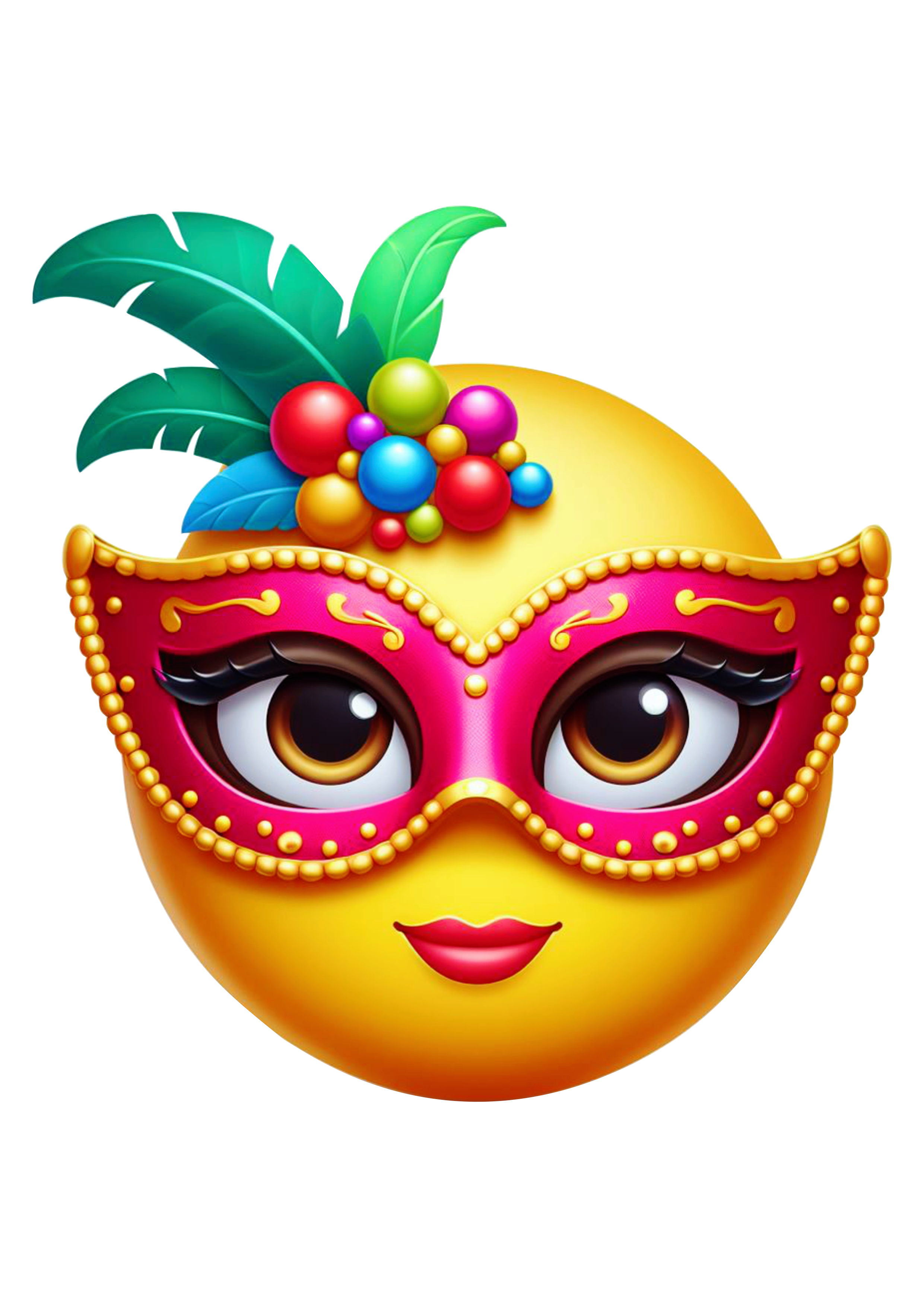 Emoji engraçado de carnaval png