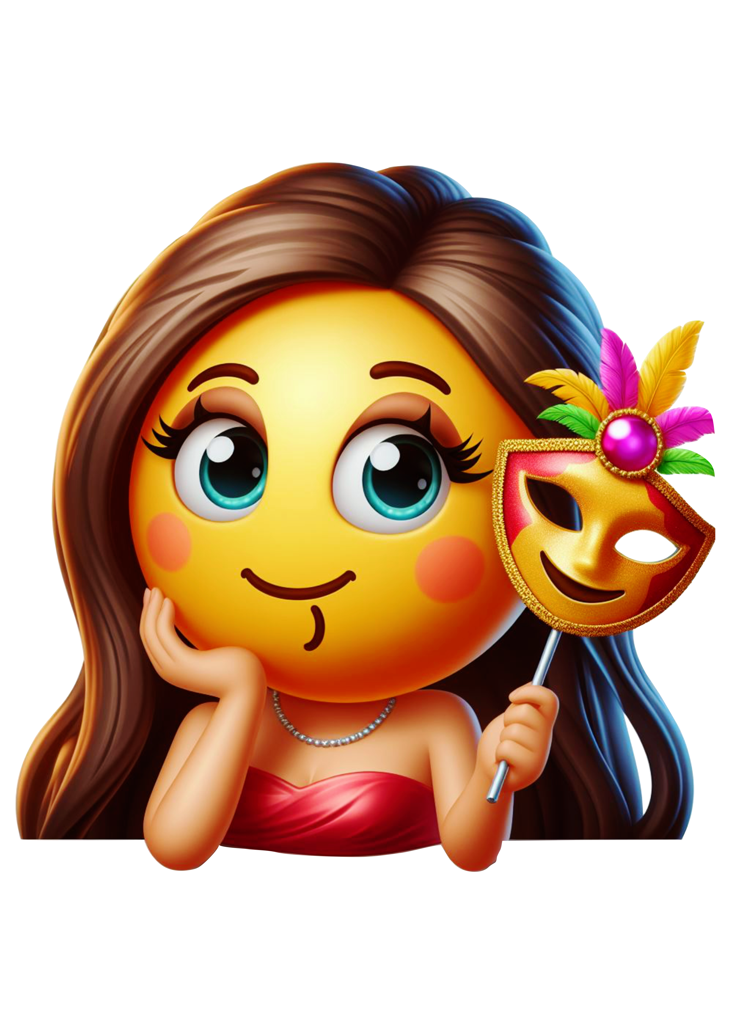 Emoji engraçado de carnaval para redes sociais baile png