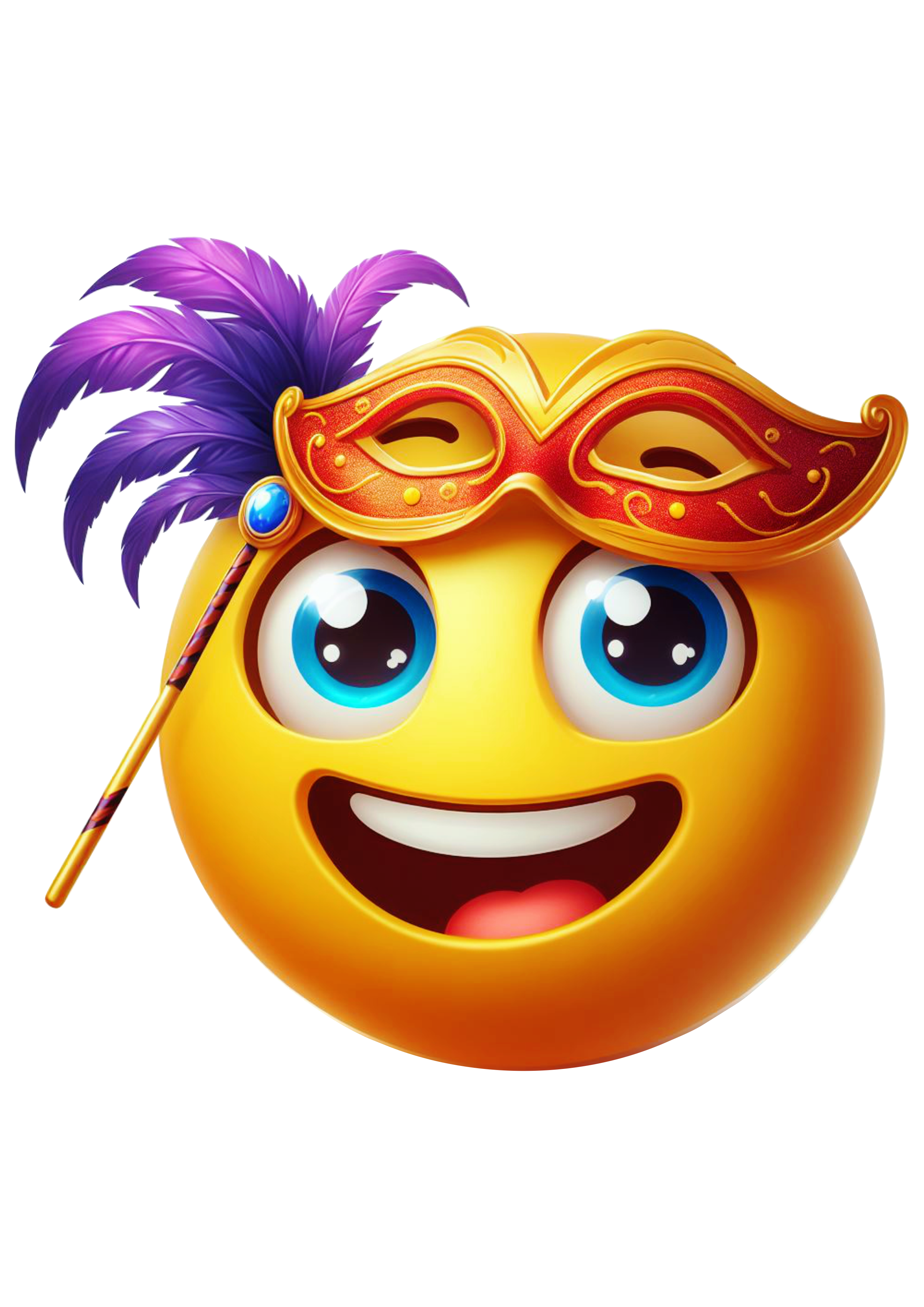Emoji com máscara de carnaval figurinha engraçada para whatsapp free emoticon baile de carnaval free png