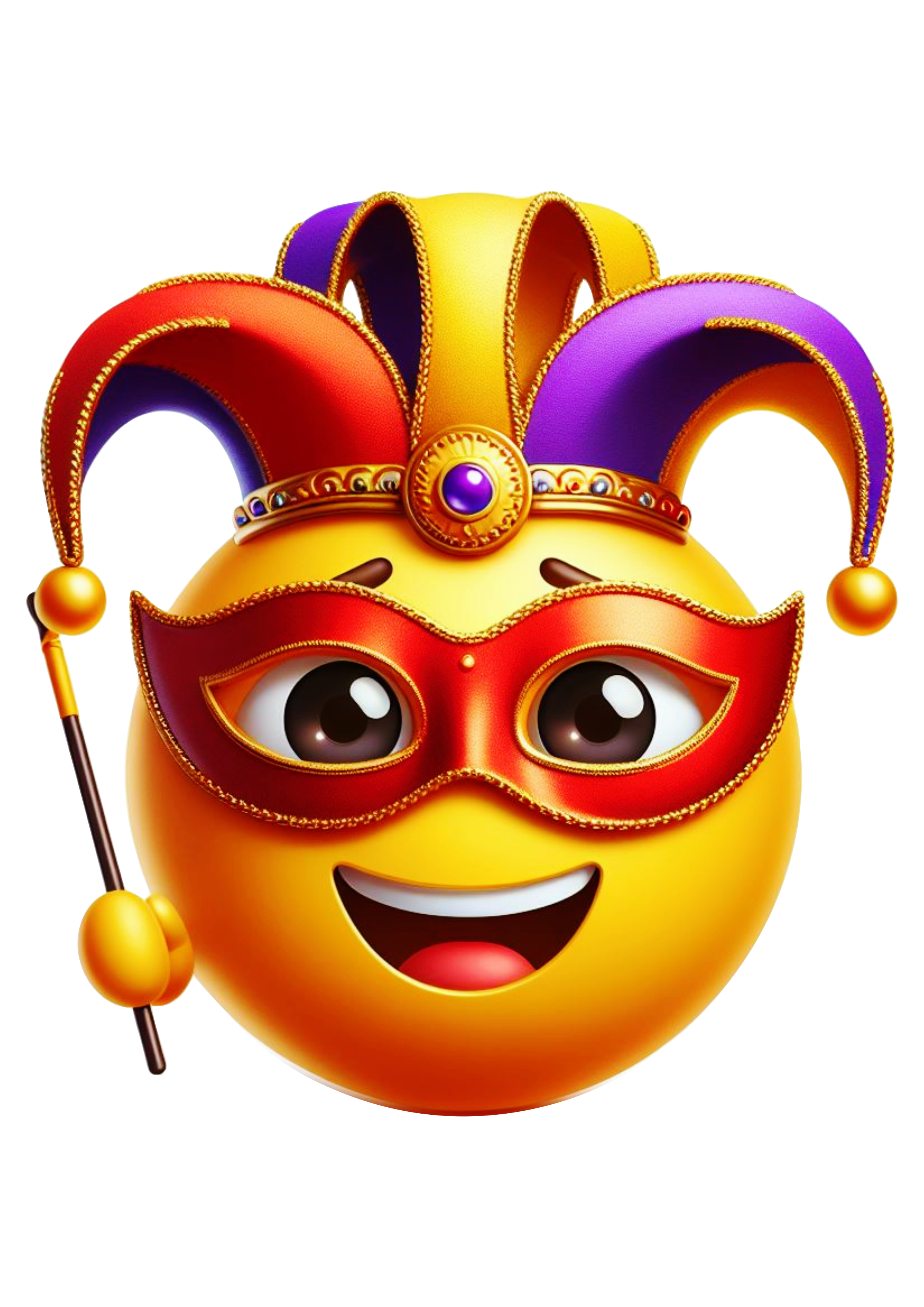 Emoji com máscara de carnaval png image