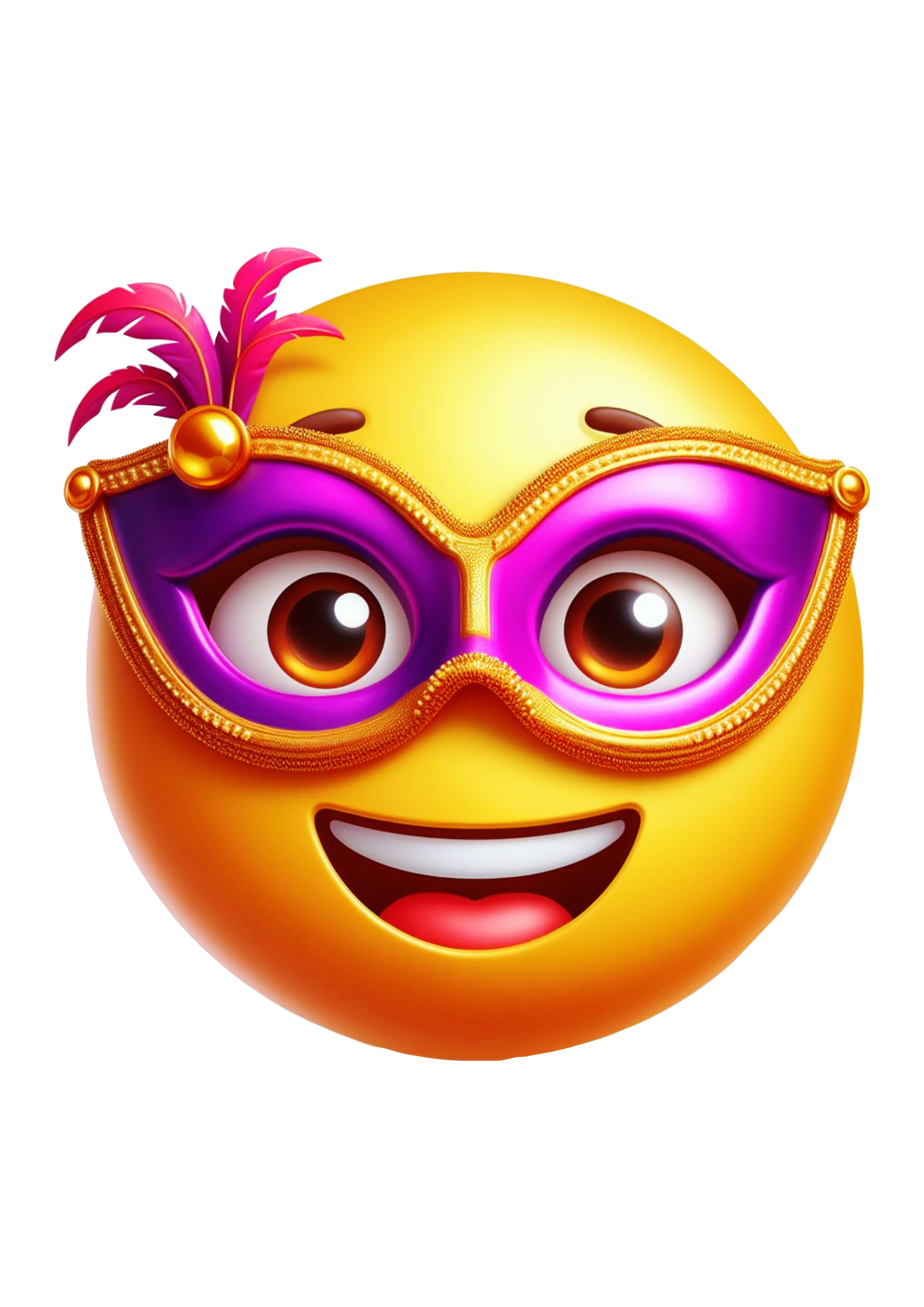 Emoji com máscara de carnaval emoticon de whatsapp png image
