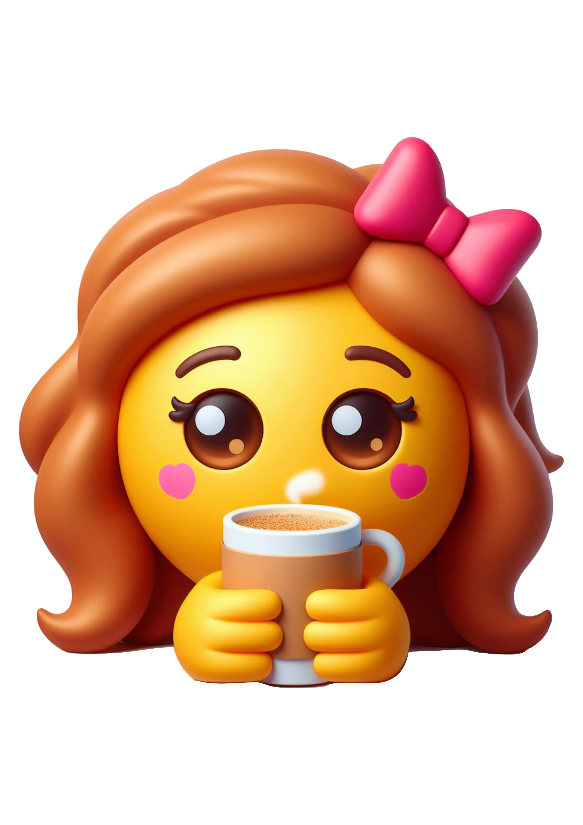 Emoji tomando café png