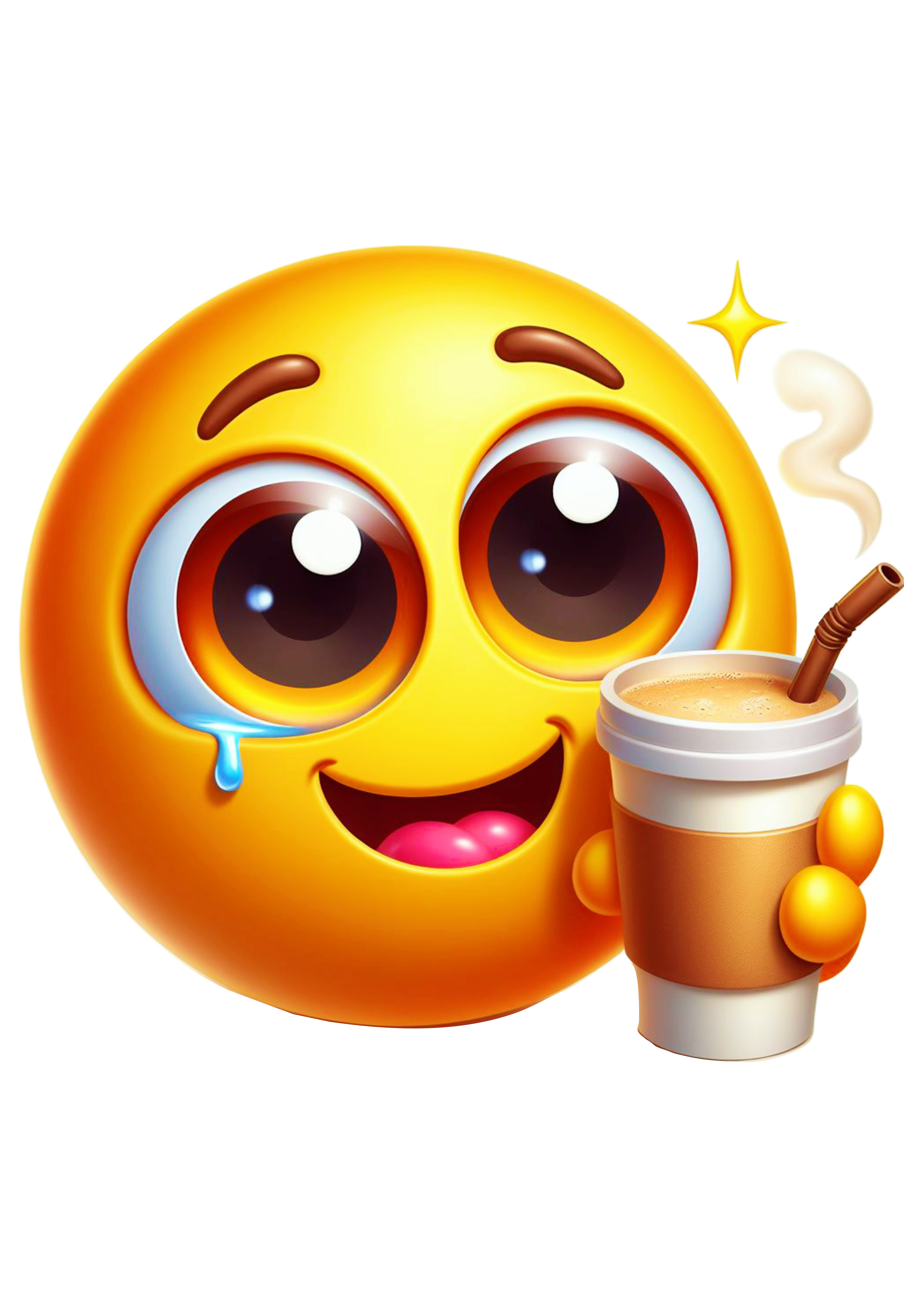 Emoji para whatsapp facebook instagram amo um cafezinho png