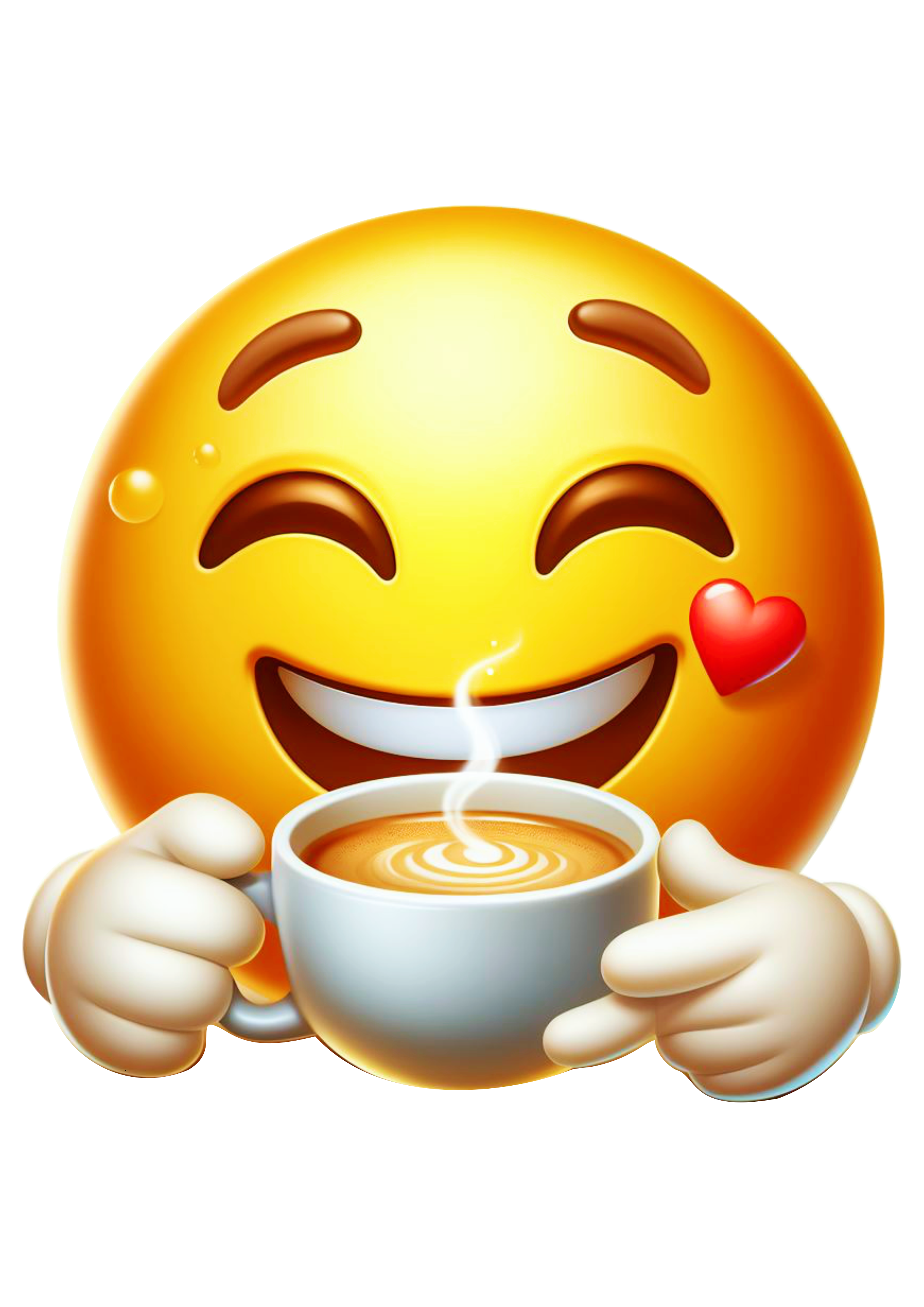 Emoji para whatsapp facebook instagram amo um café quentinho png