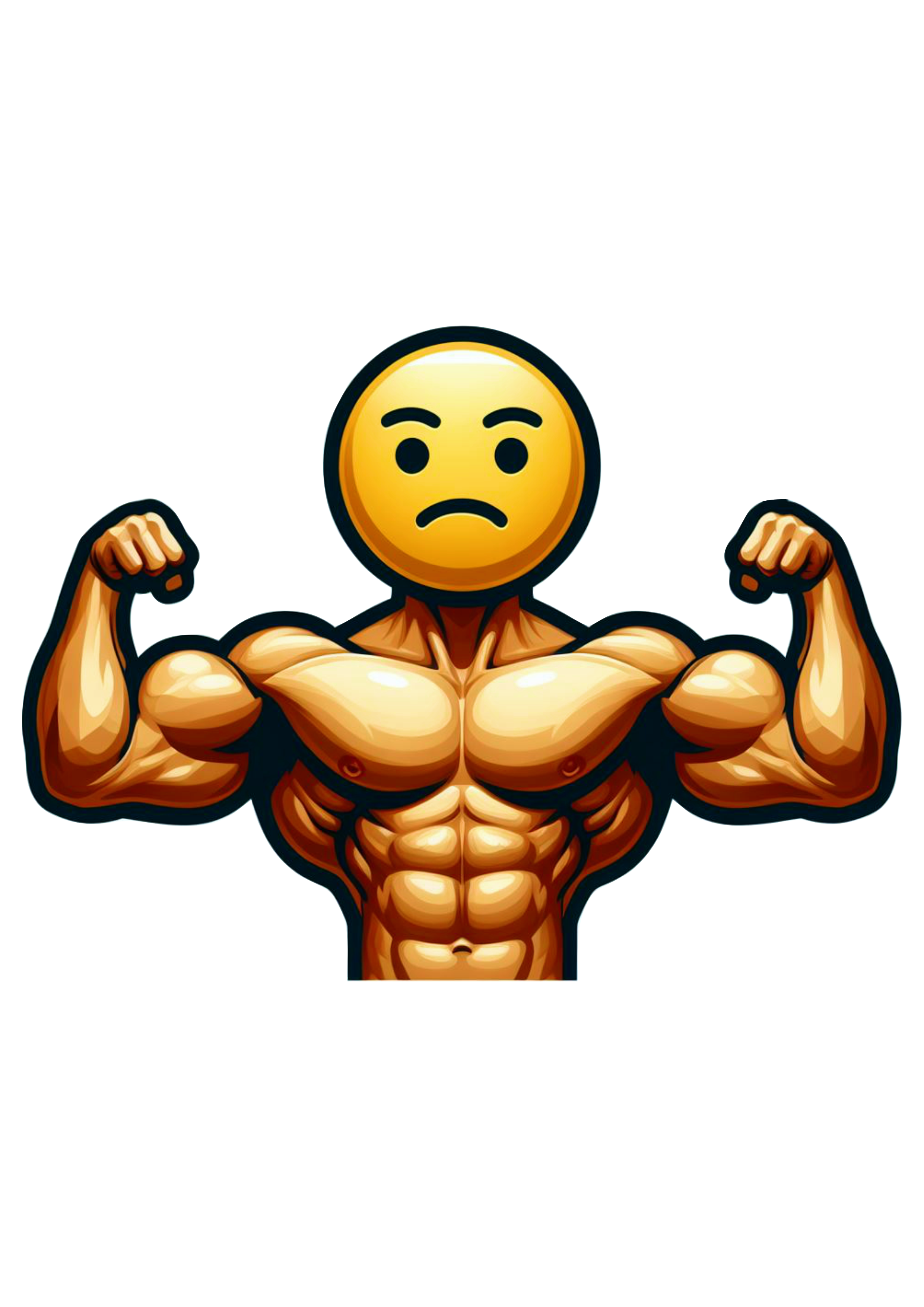 Emoji para whatsapp facebook instagram treino pesado duplo bíceps png