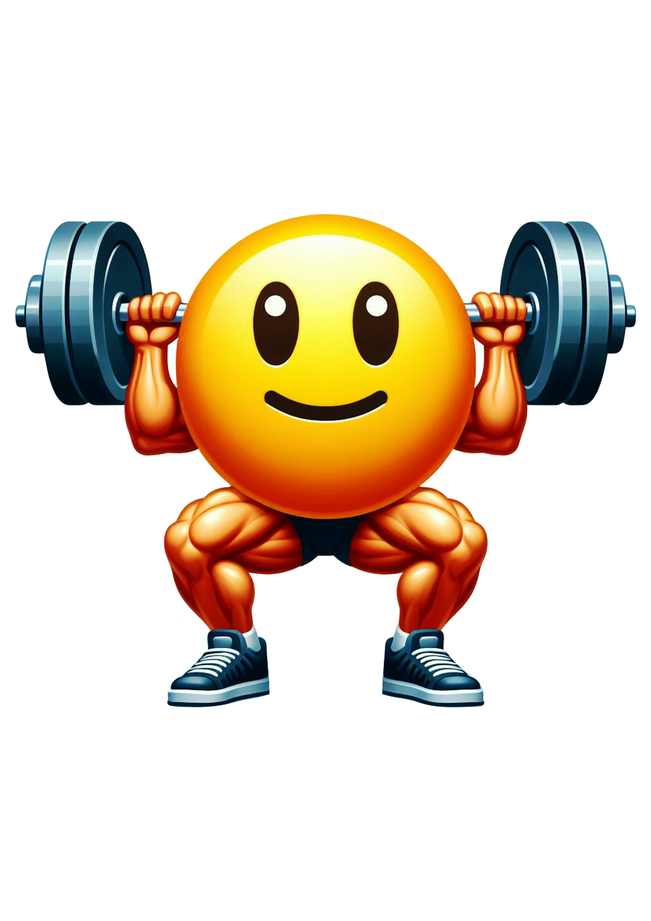 Emoji para whatsapp facebook instagram treino pesado treino de pernas agachamento no pain no gain free png
