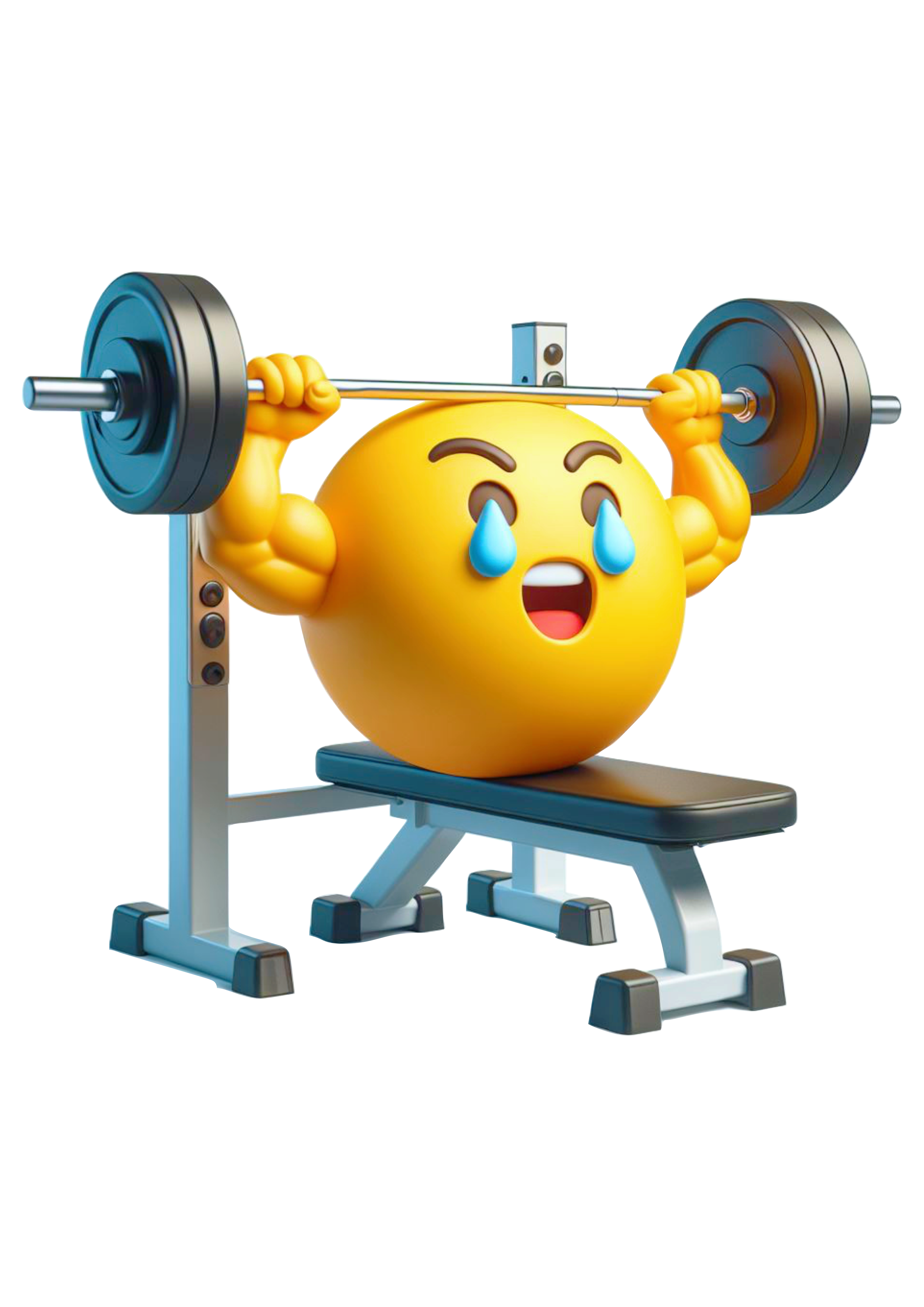 Emojis engraçados de academia treino de ombros pesado png