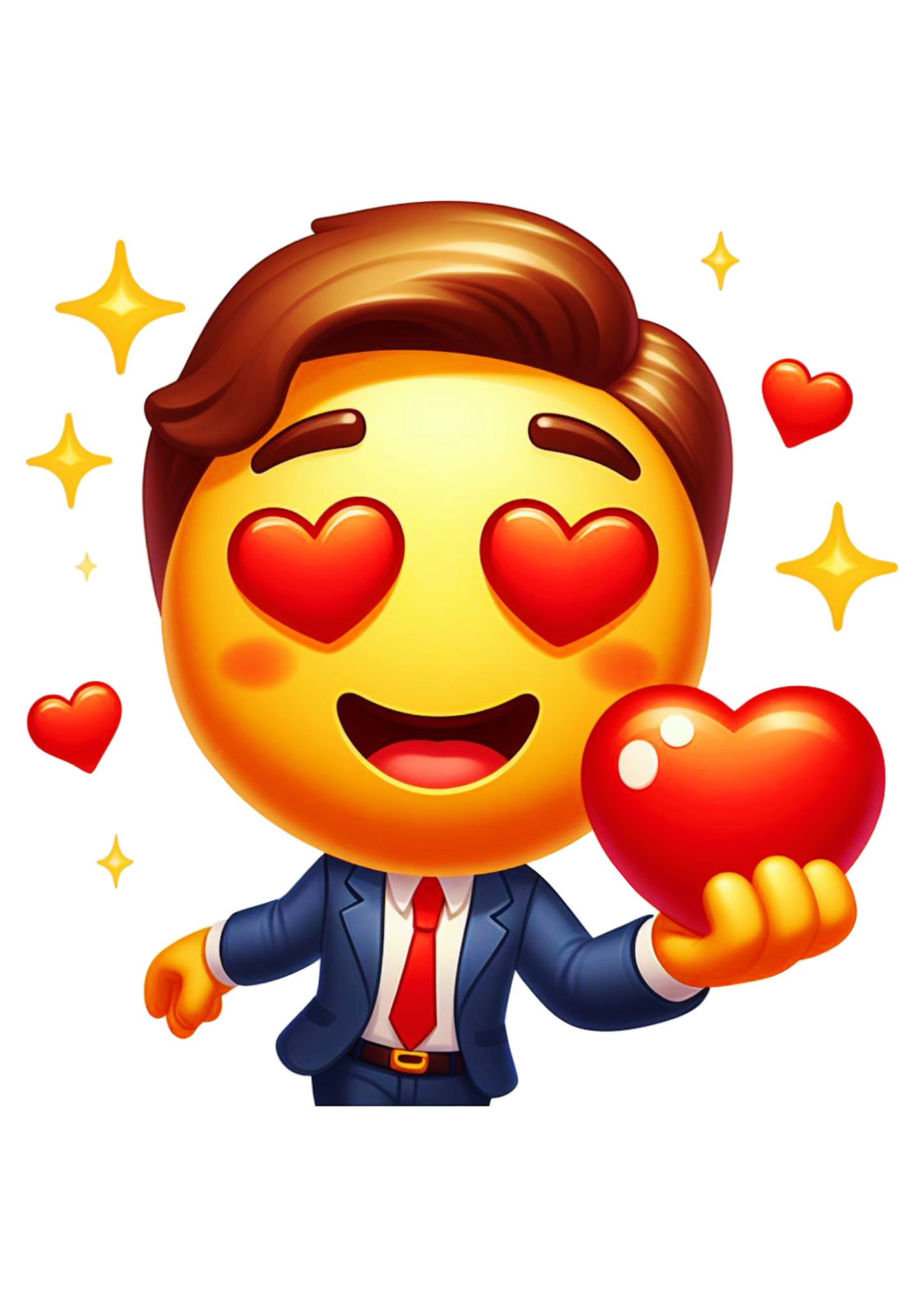 Emoji Apaixonado Topete Png