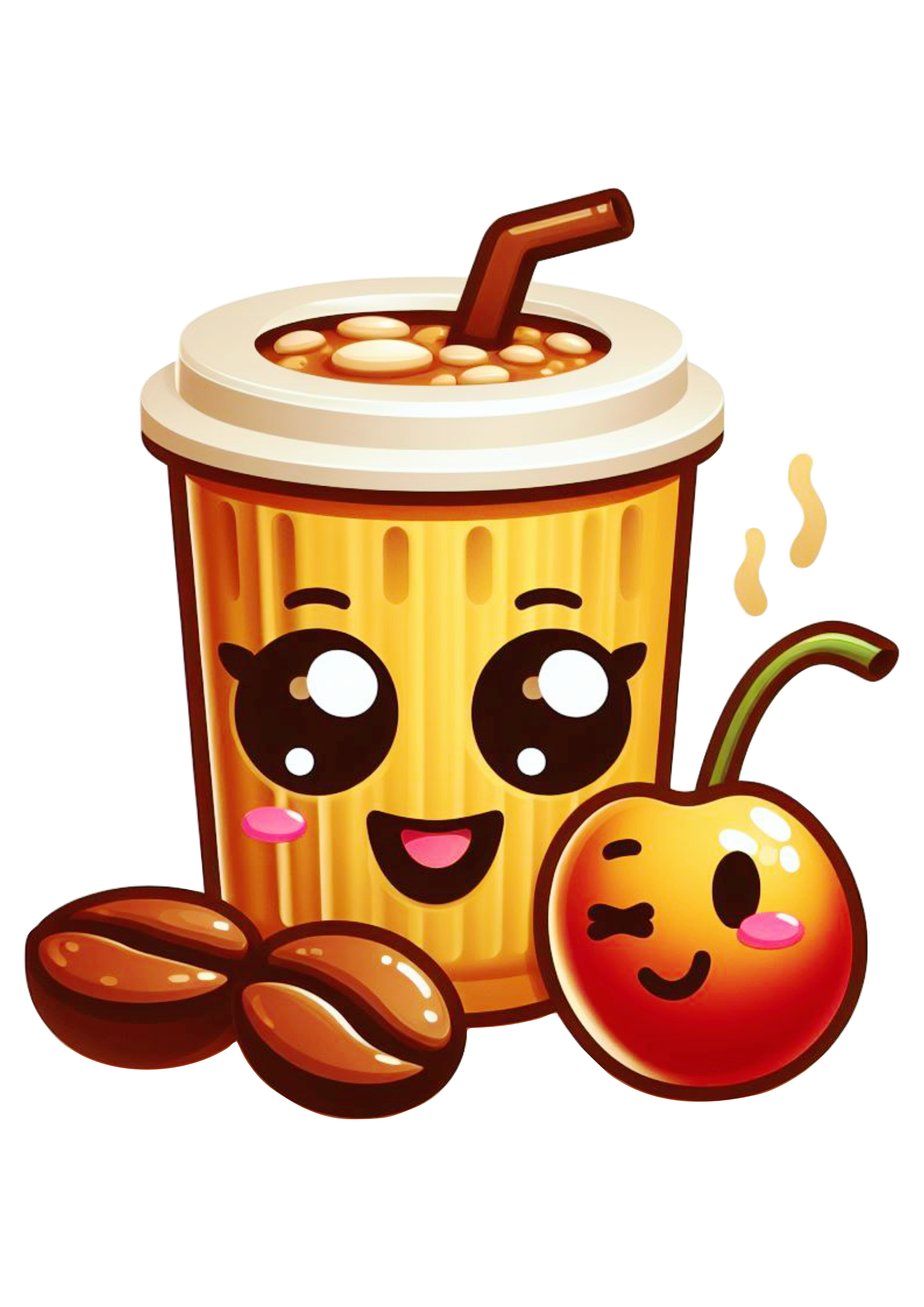 Emoji para whatsapp xícara de café quente amo um cafezinho design png