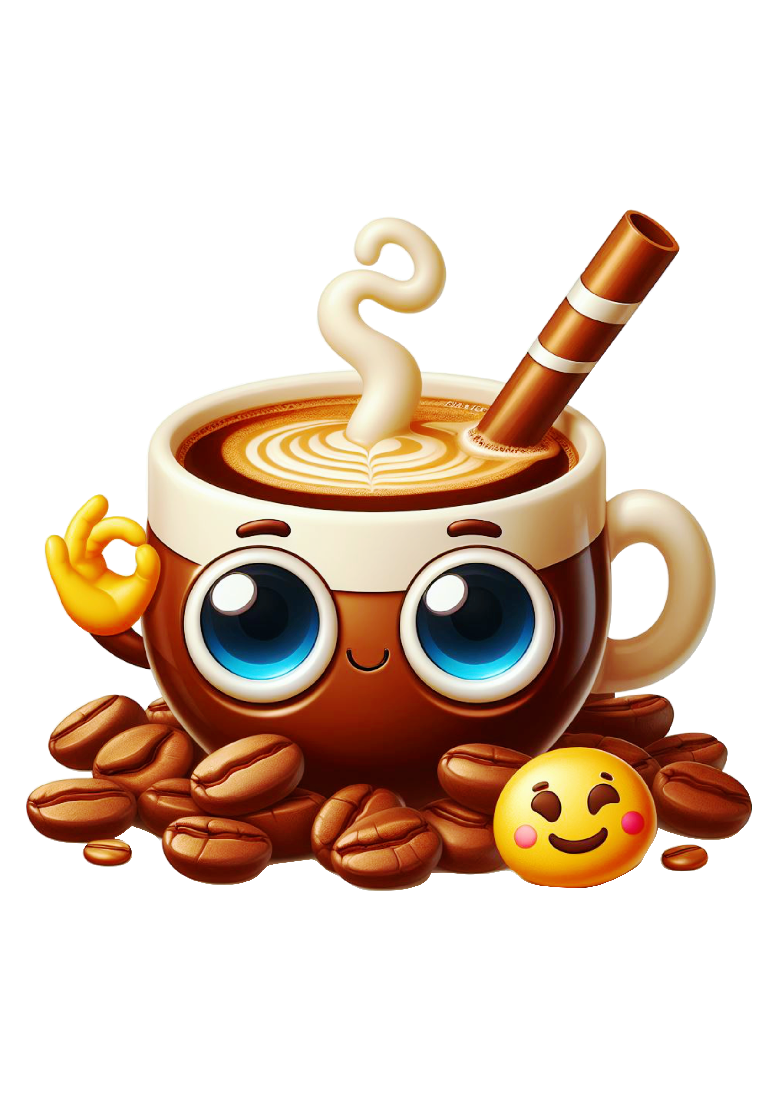 Emoji para whatsapp xícara de café quente amo um cafezinho emoticon png