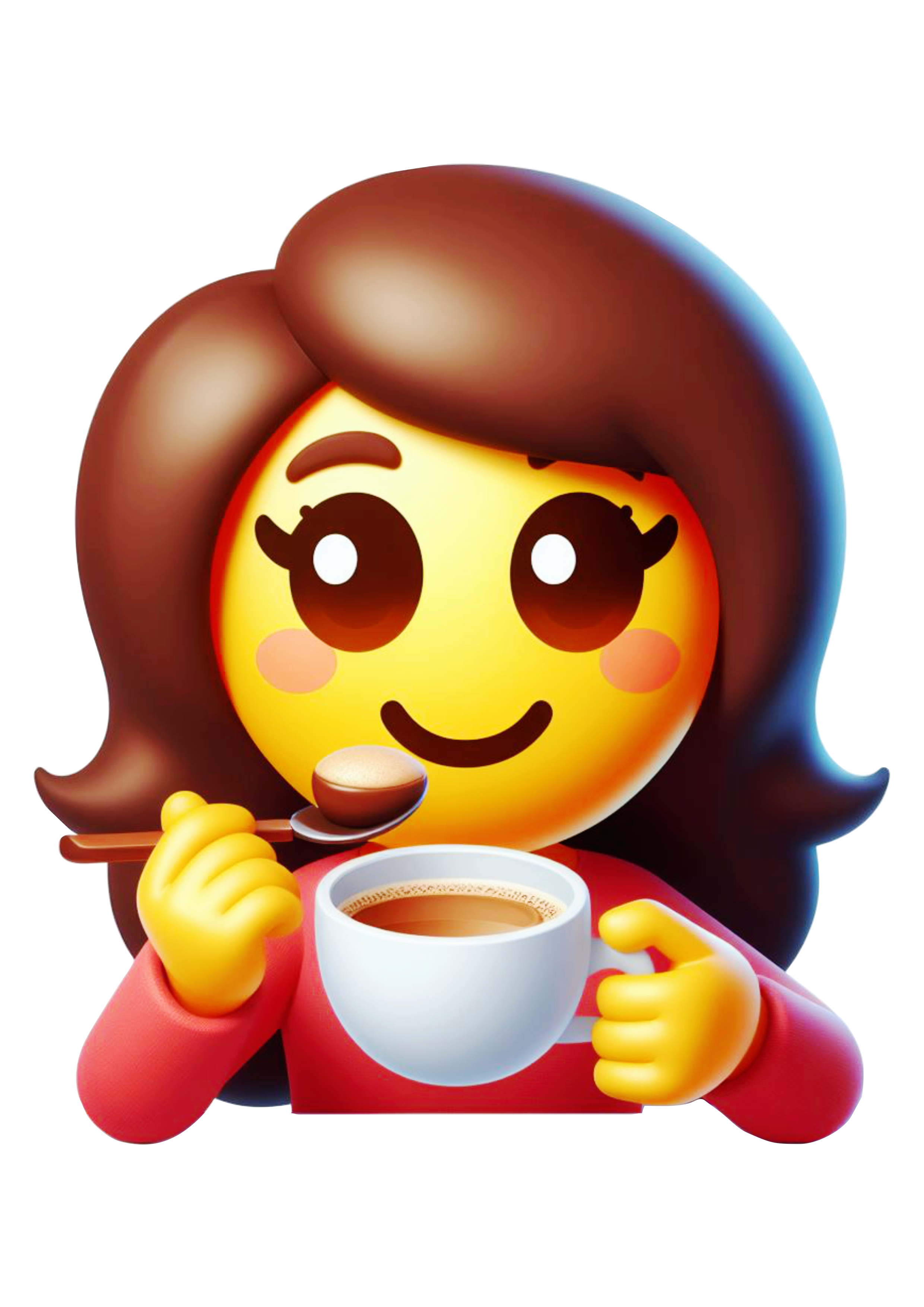 Emoji para whatsapp mulher tomando café emoticon café expresso png