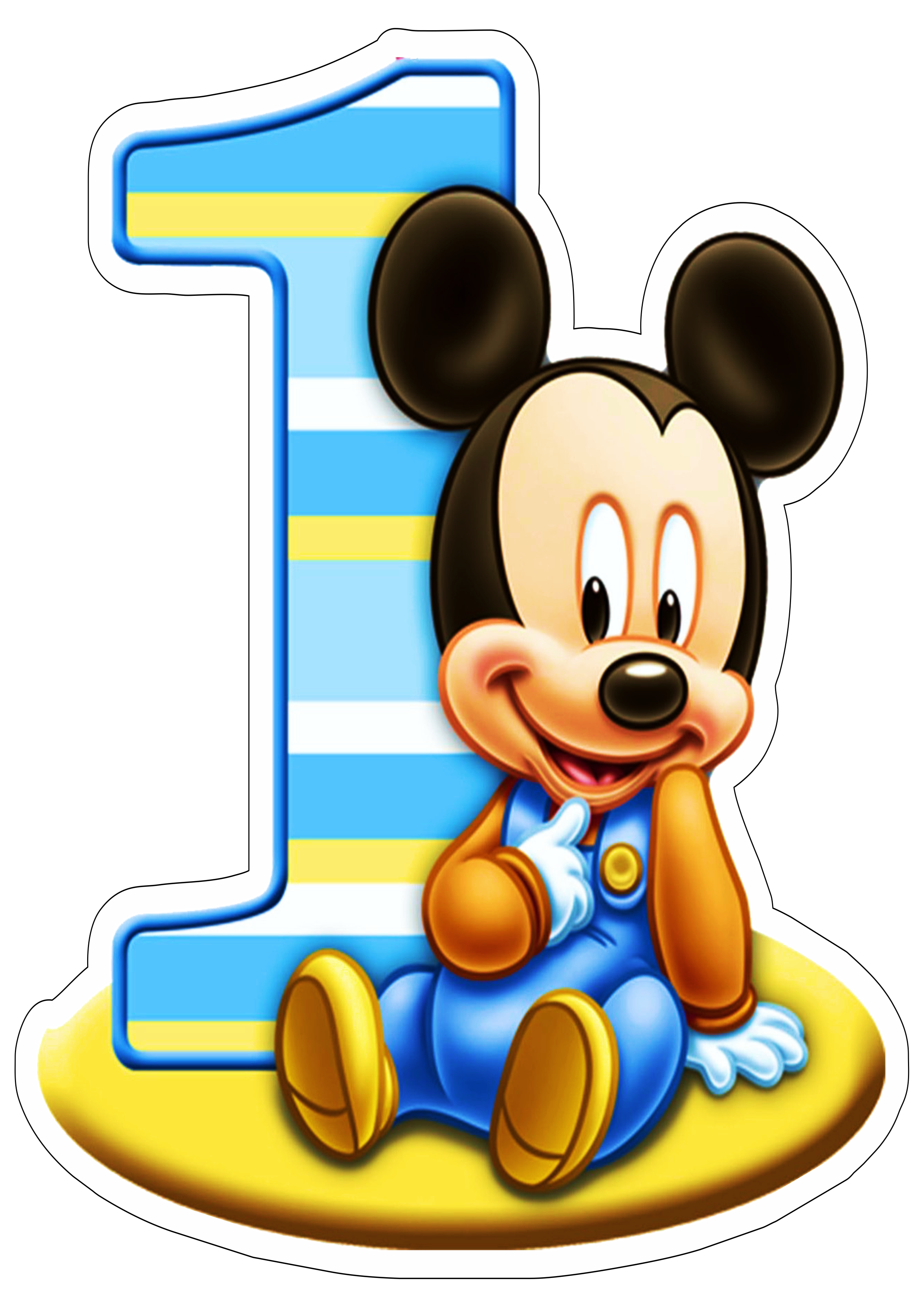 Mickey Mouse baby número 1 png