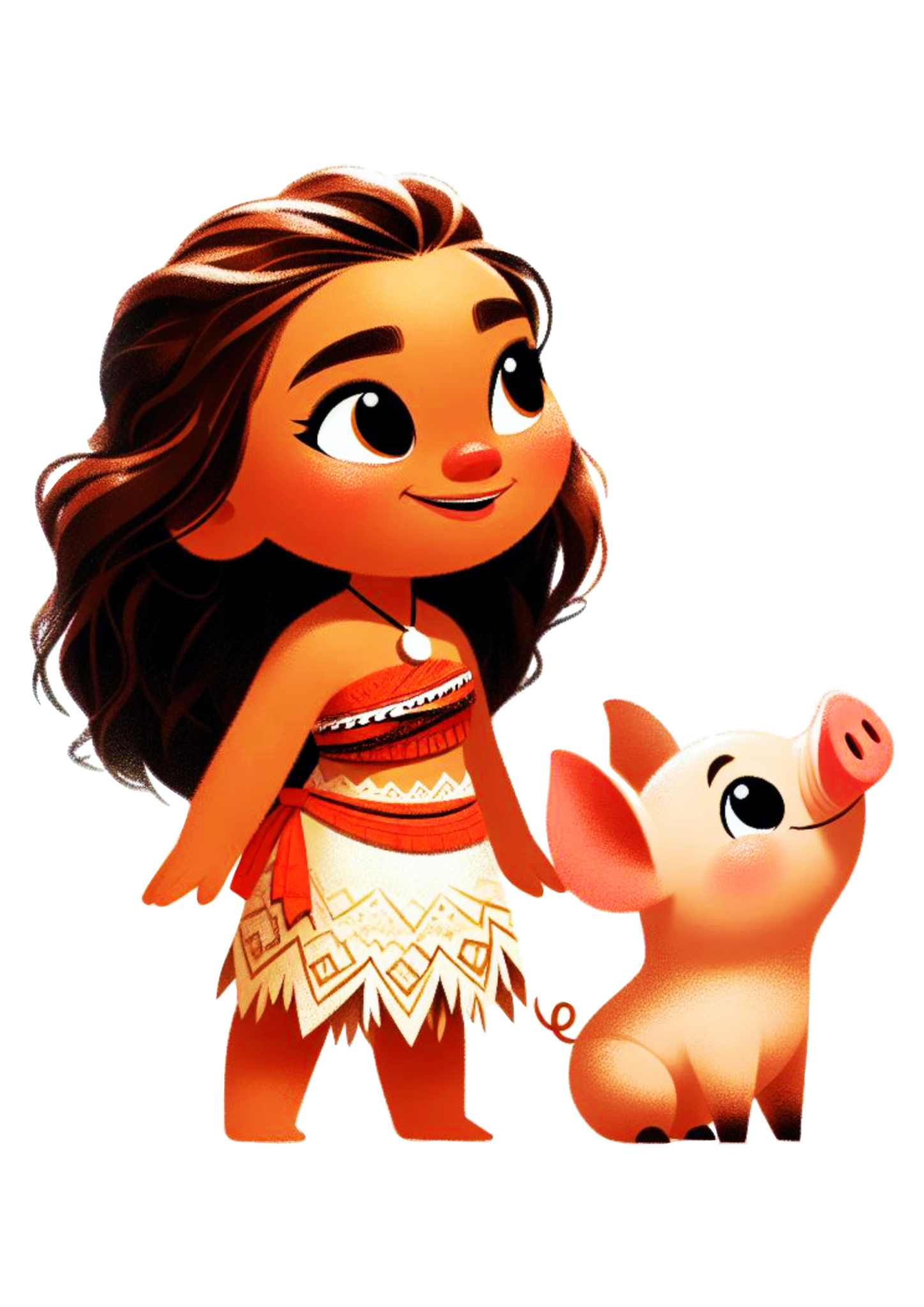 Moana Baby Com Porquinho Png