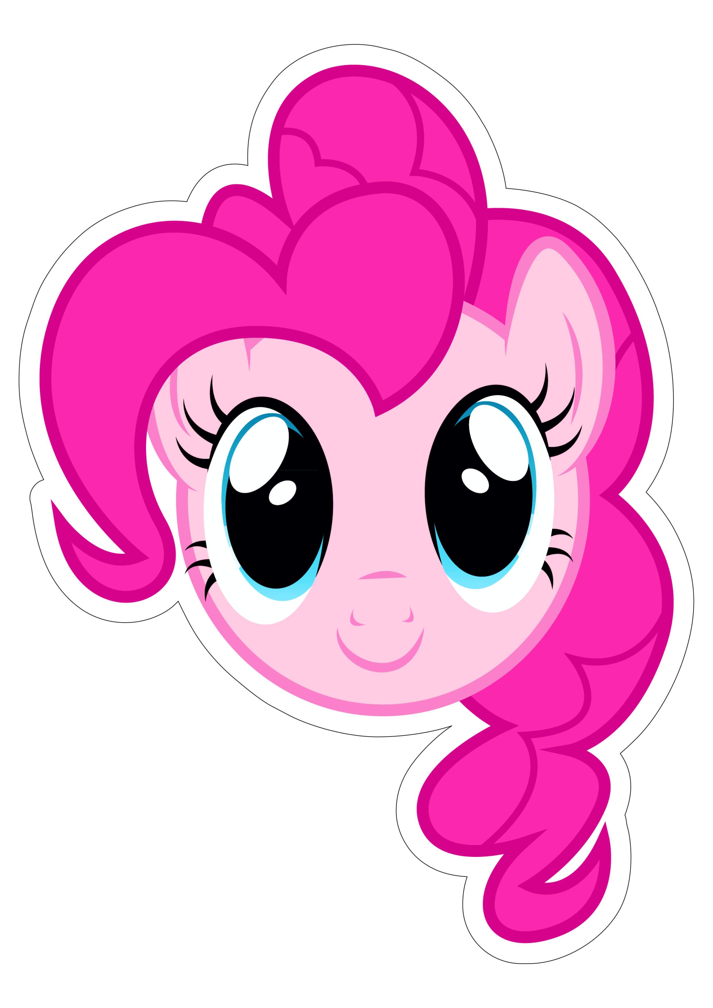 My Little Pony cavalinho rosa com contorno para recorte png