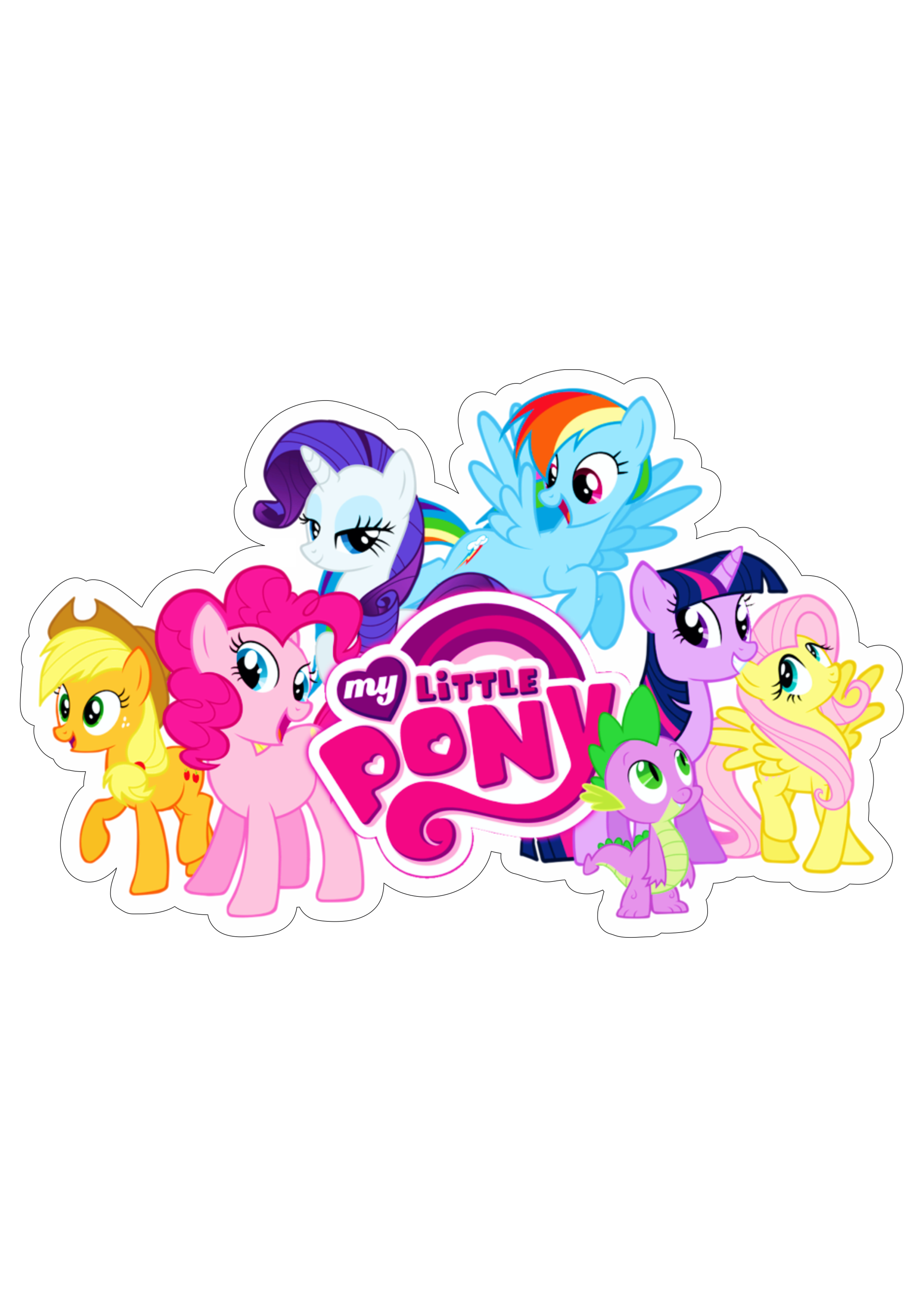 My Little Pony cavalinhos abraçados logomarca png
