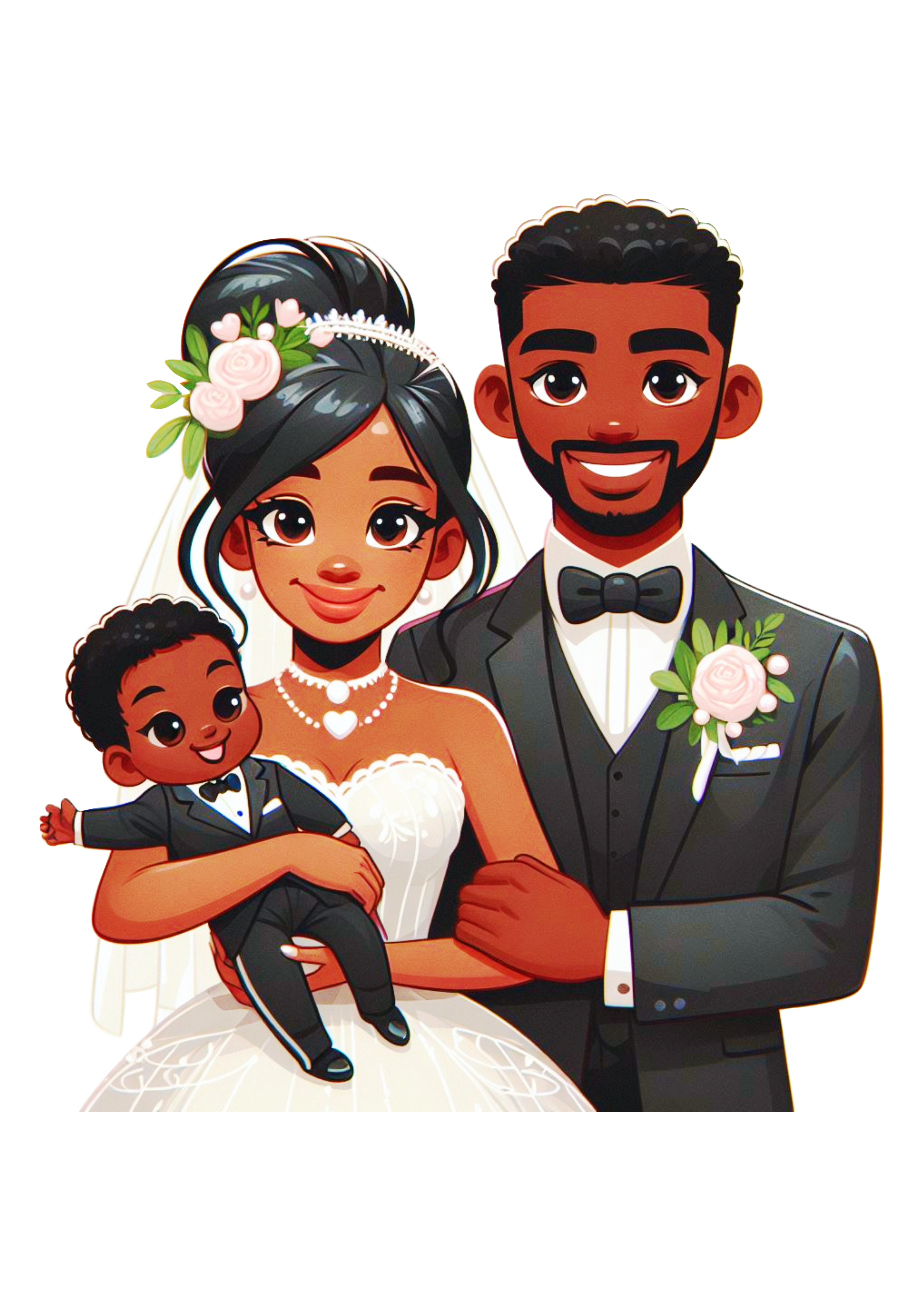 Casamento desenho família feliz png