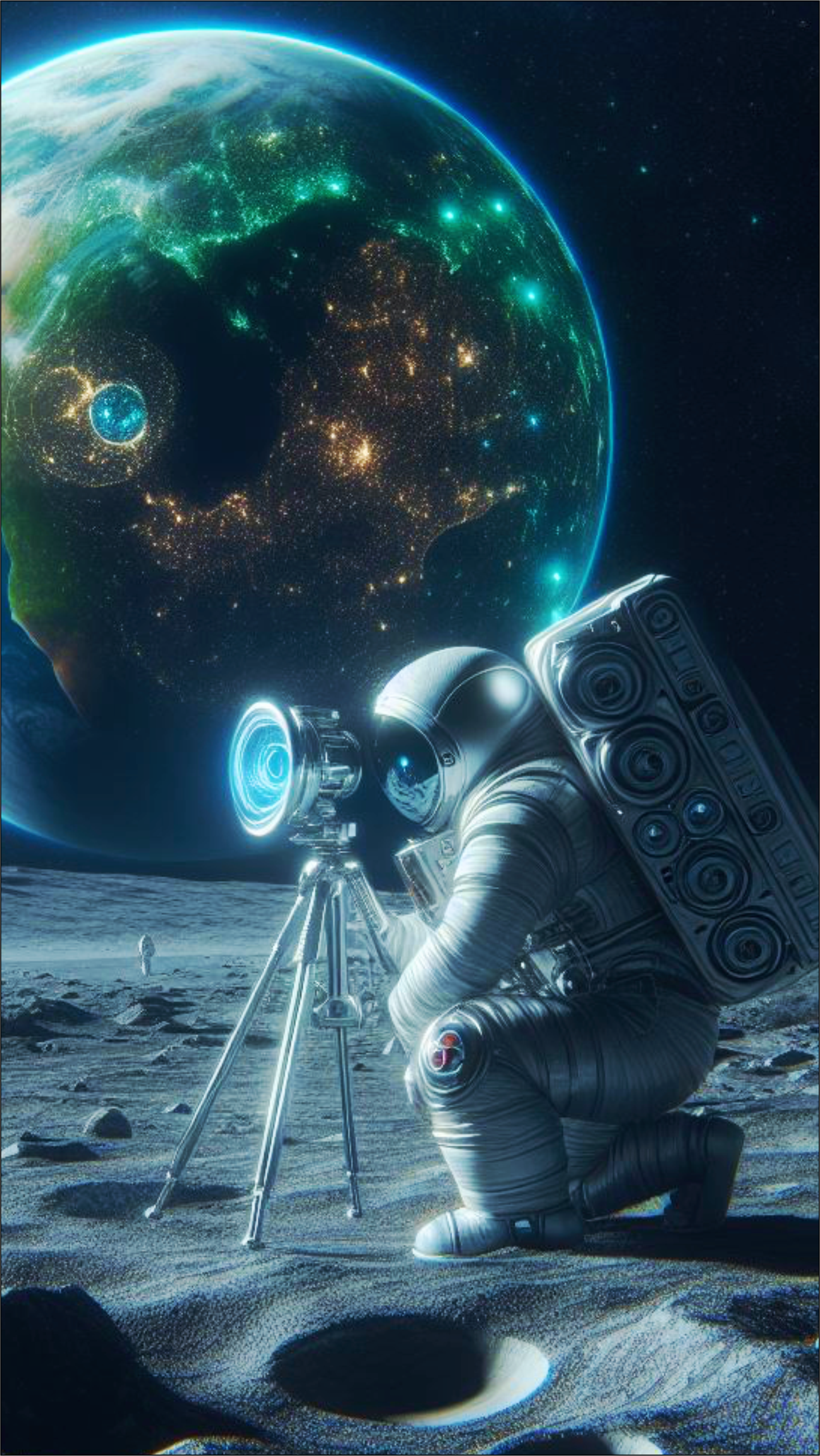 Papel de parede para celular um astronauta no espaço observando a terra png