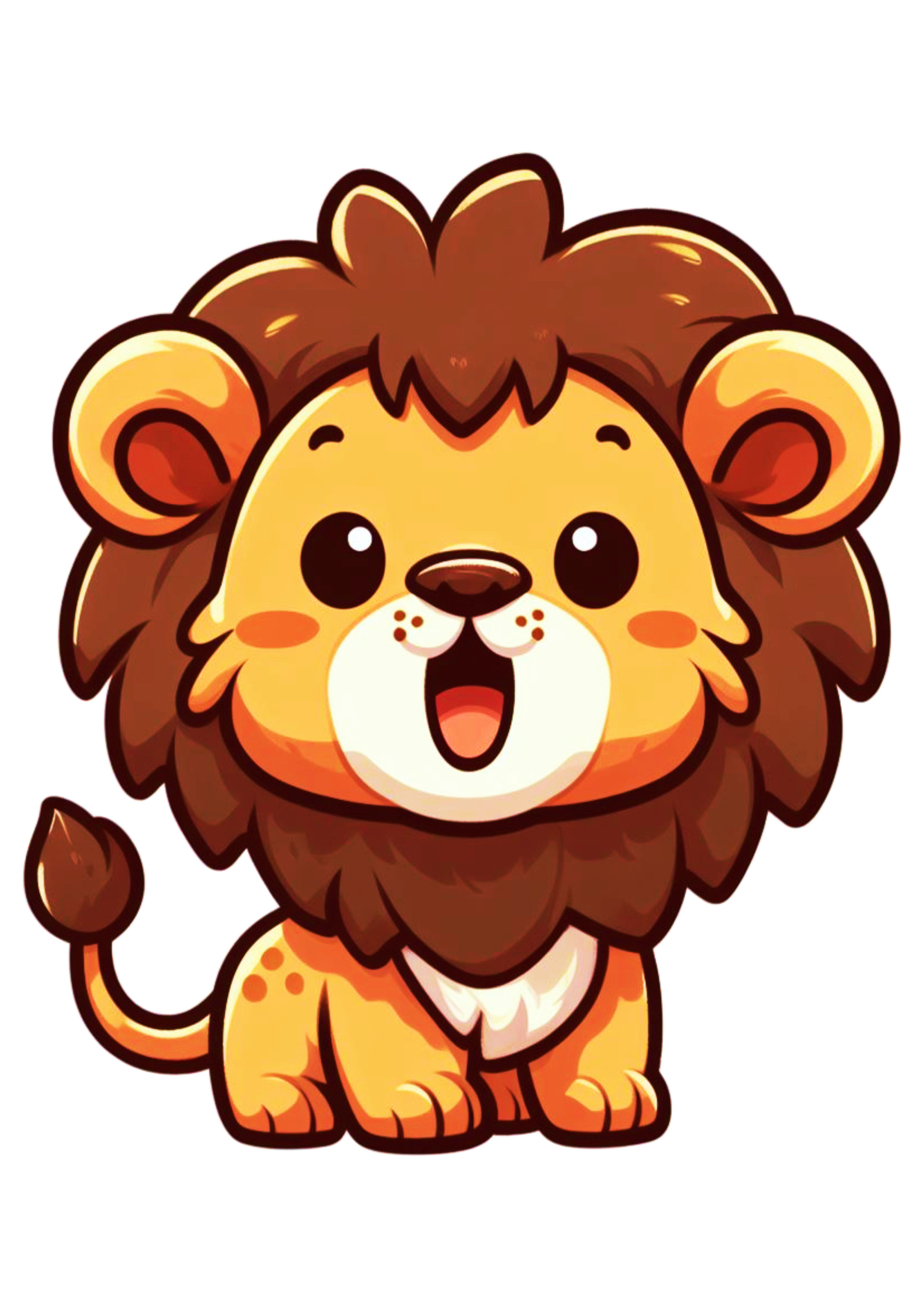 Leão desenho infantil safari png