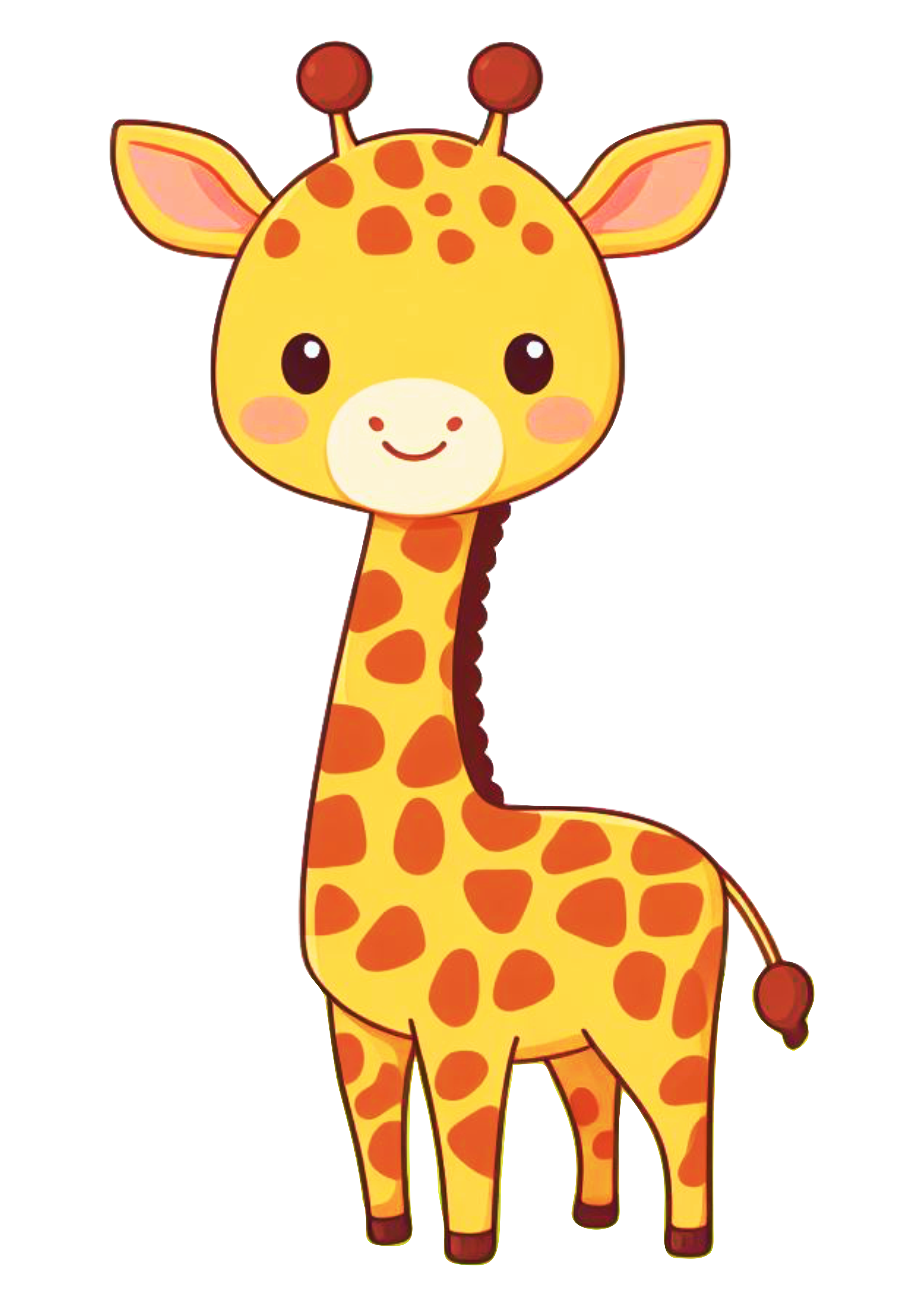 Girafa desenho simples safari de animais png