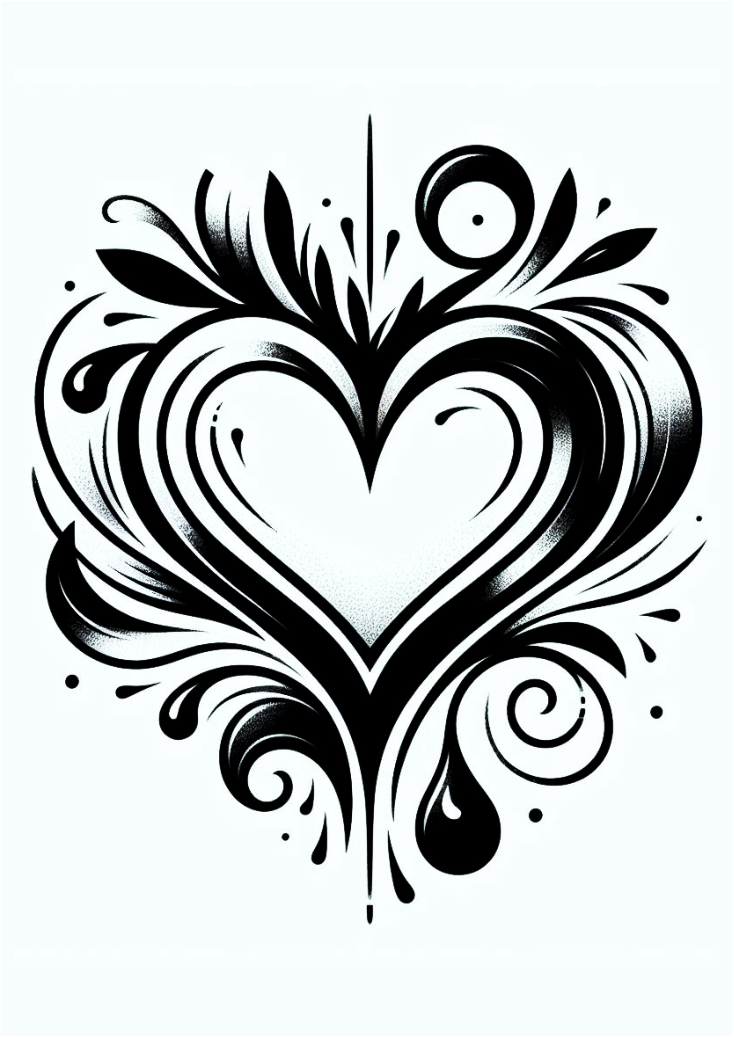 Desenho simples para tatuagem feminina coração heart png