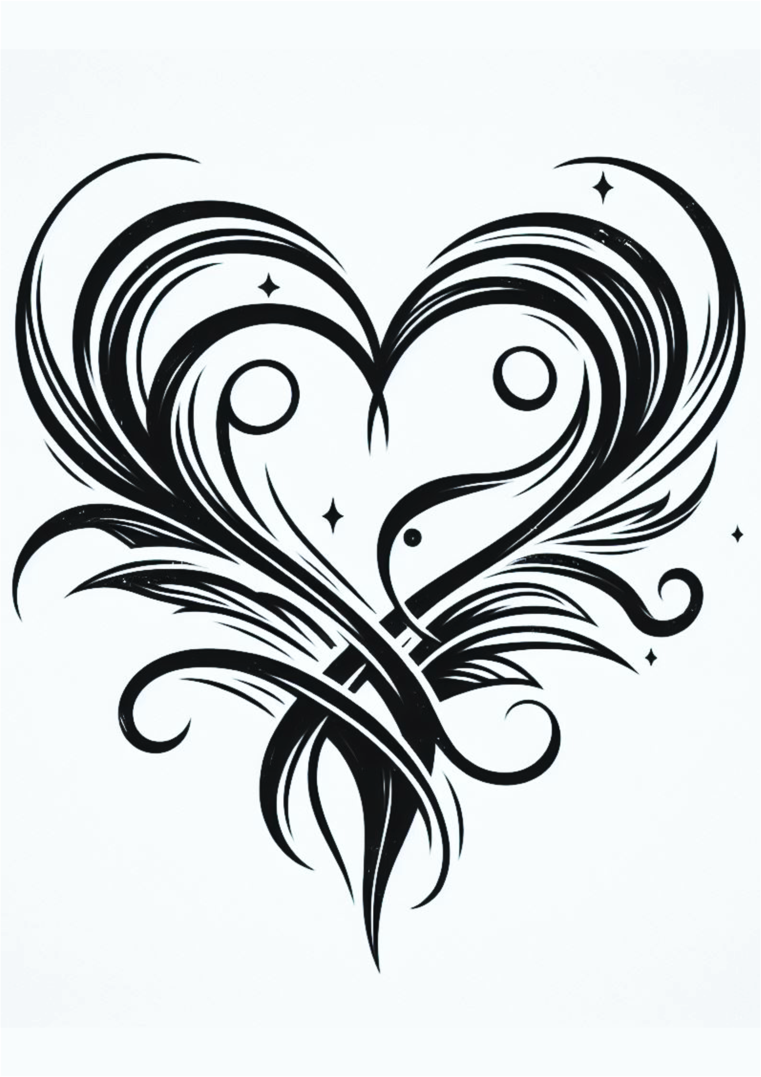 Tatuagem simples feminina coração png