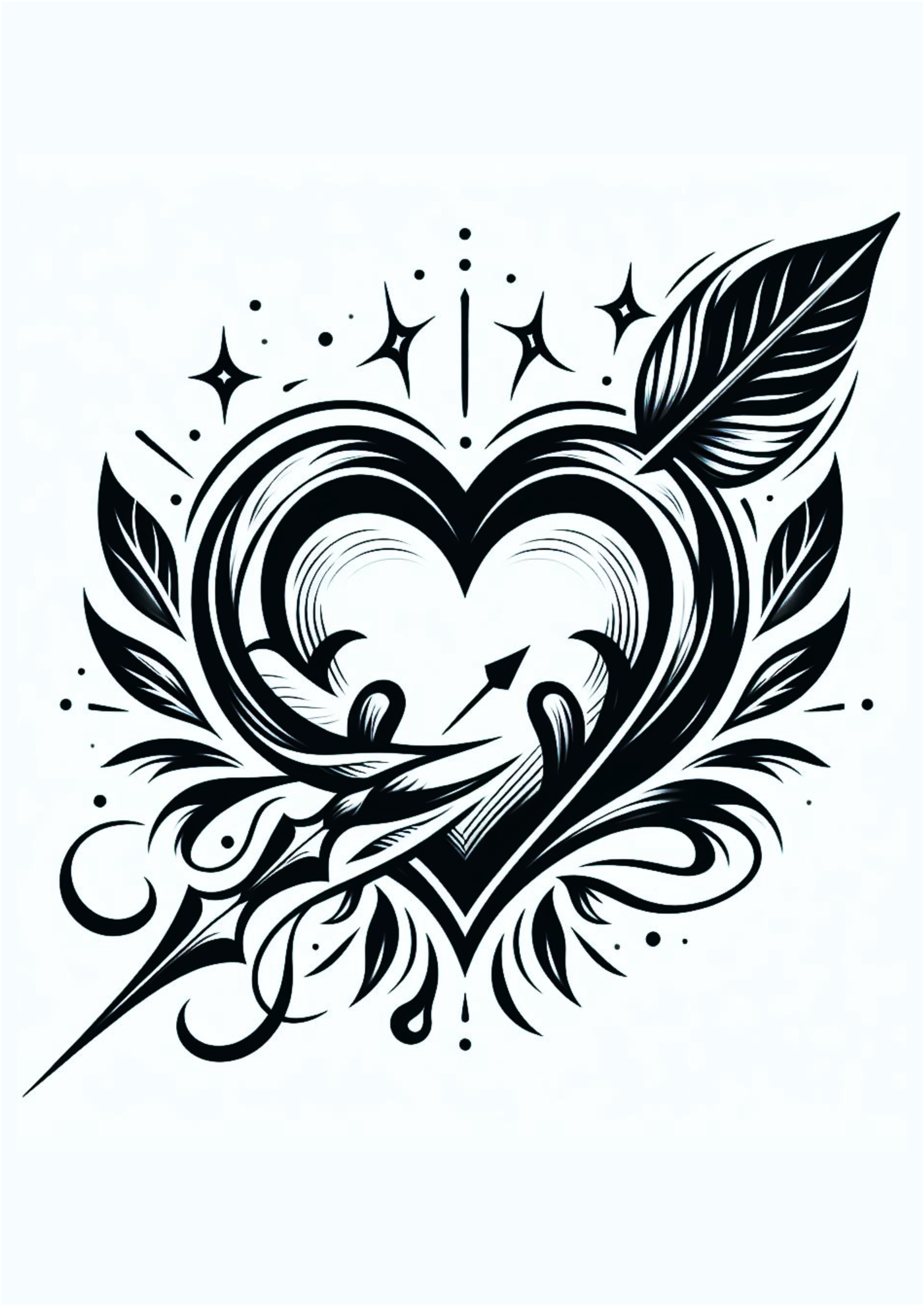 Tatuagem grátis coração png