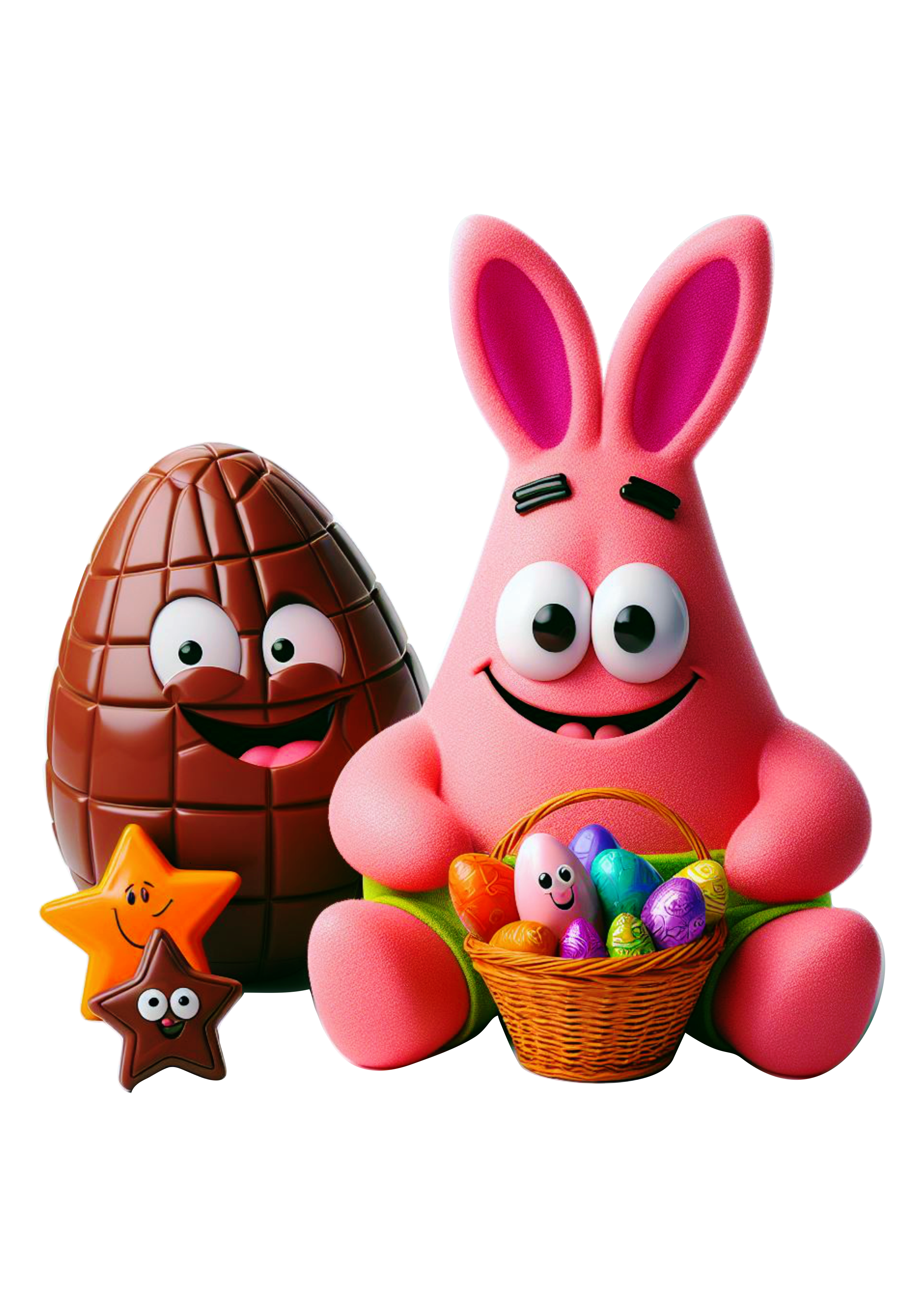 Patrick Estrela baby desenho infantil de páscoa bob esponja ovos de chocolate png