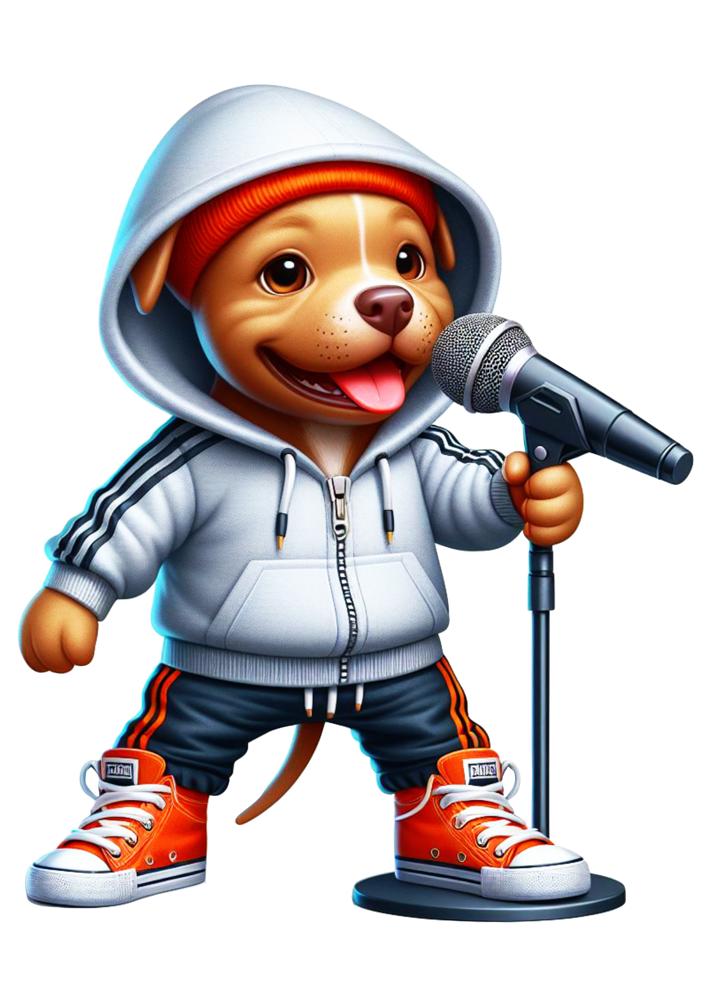 cachorro cantando rap pitbull com roupa estilosa png clipart artes visuais grátis