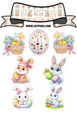 artpoin-colehinho-da-pascoa-topper-cake-art