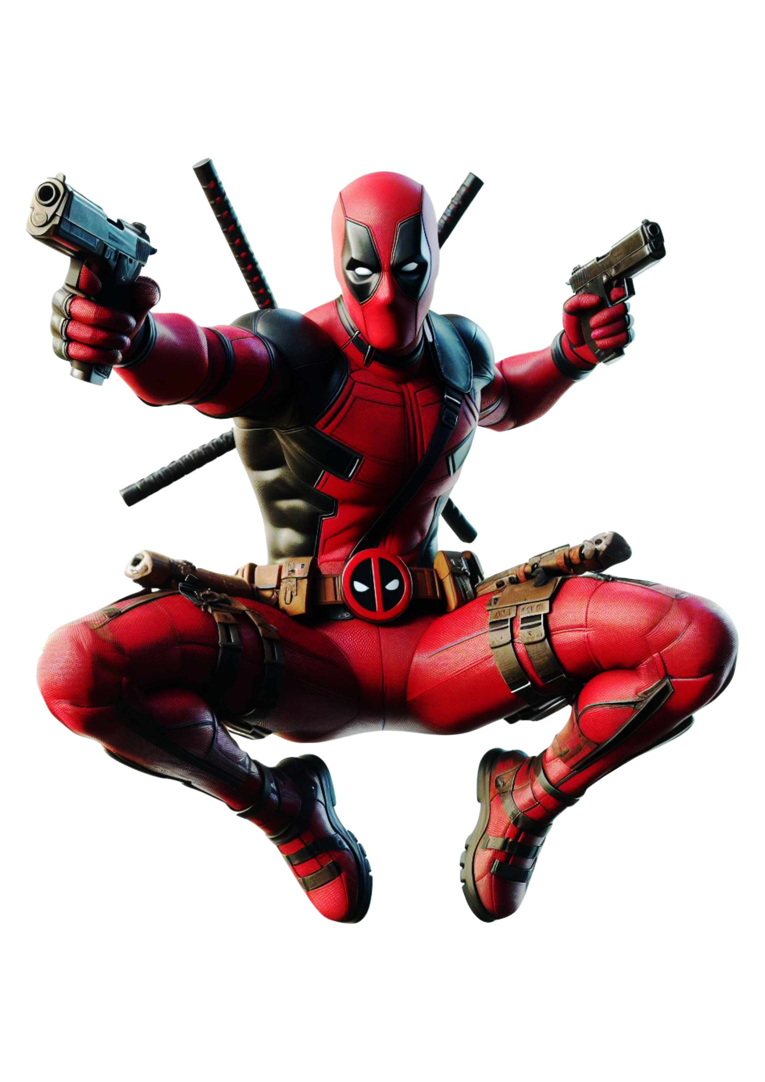 Deadpool com armas filme de ação personagem fictício universo Marvel Anti-herói clipart png