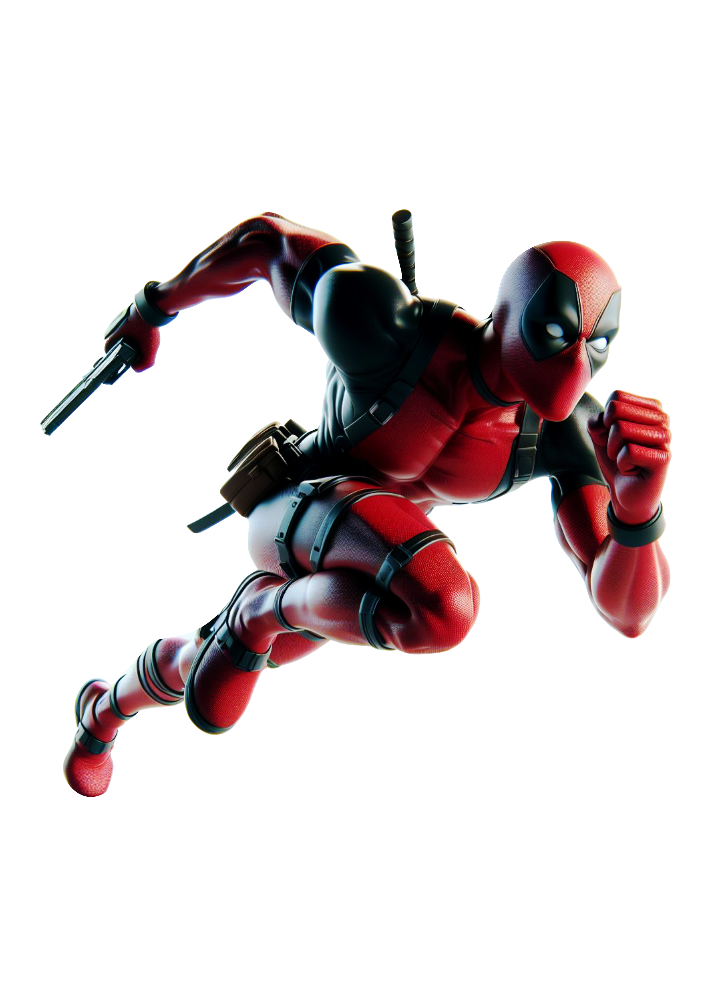 Deadpool correndo personagem Marvel Anti-herói png