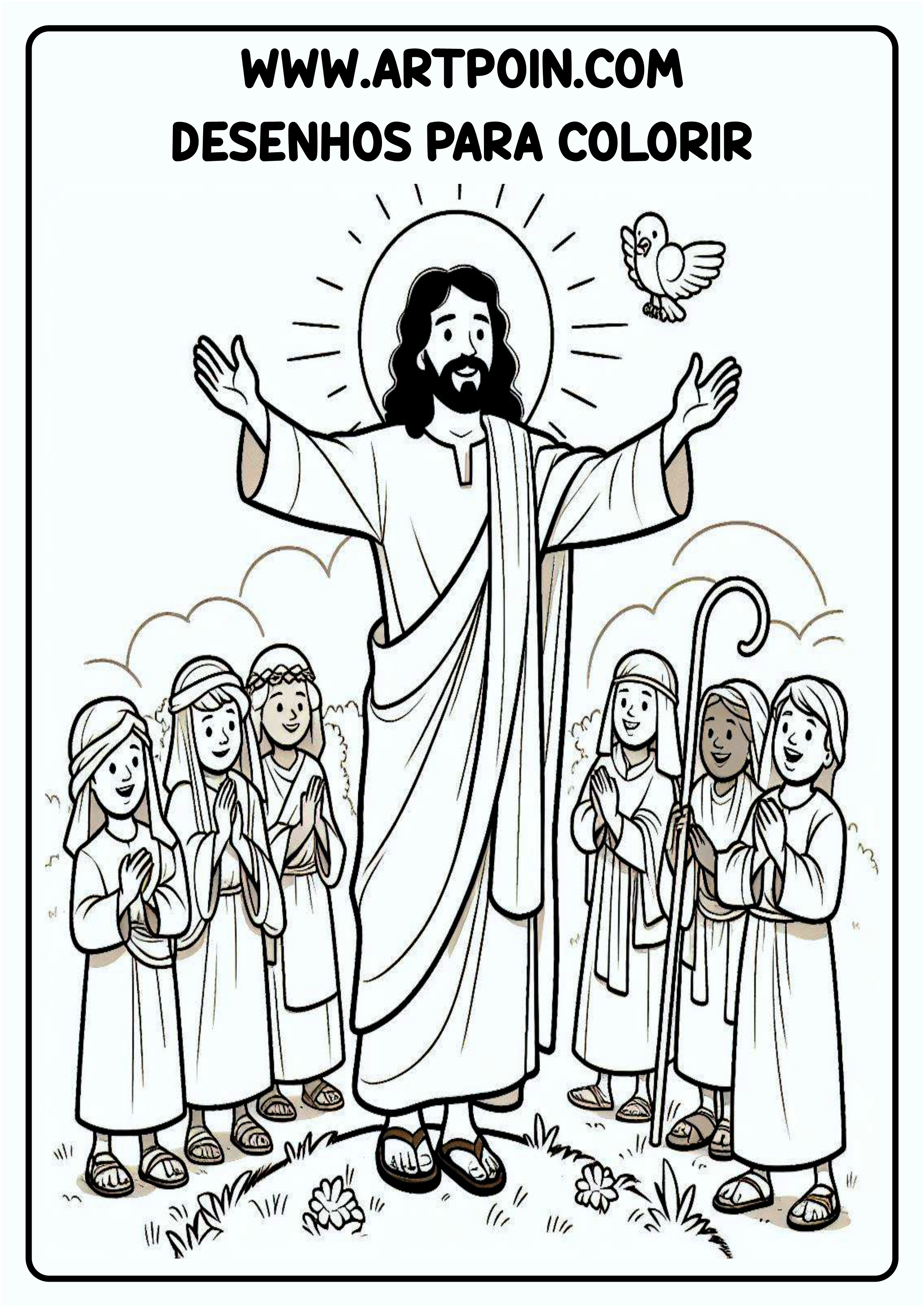 Desenho para colorir Jesus Cristo páscoa e ressureição png
