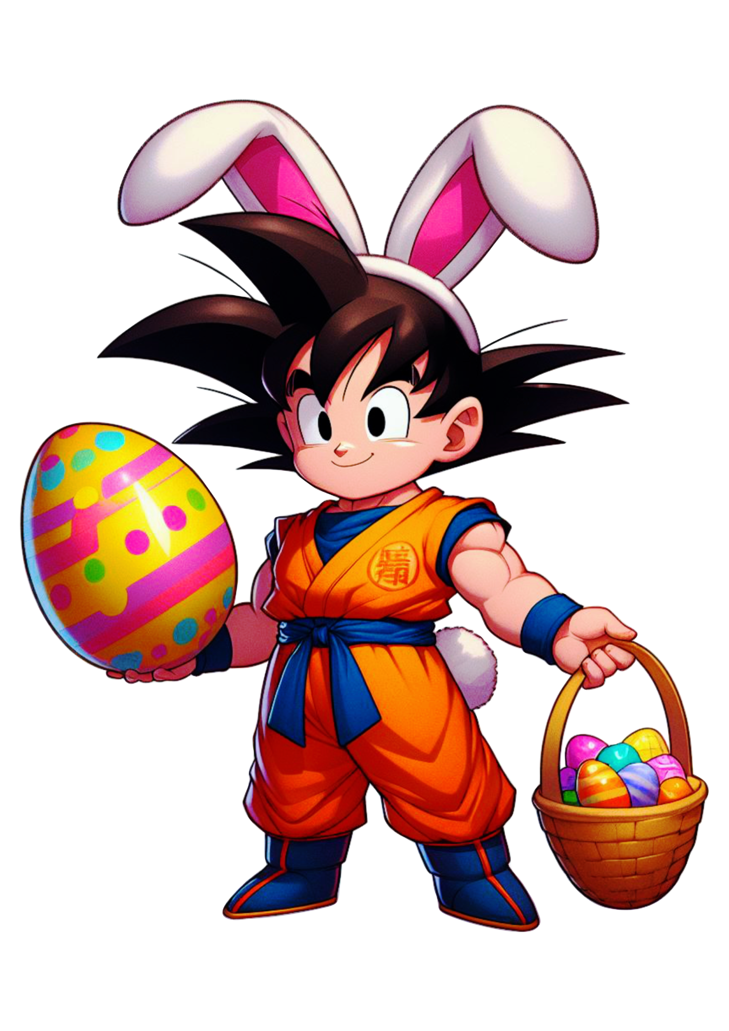 Dragon Ball Z Clipart Goku Fantasiado De Coelhinho Da Páscoa Desenho Infantil Vetor Ovo De 