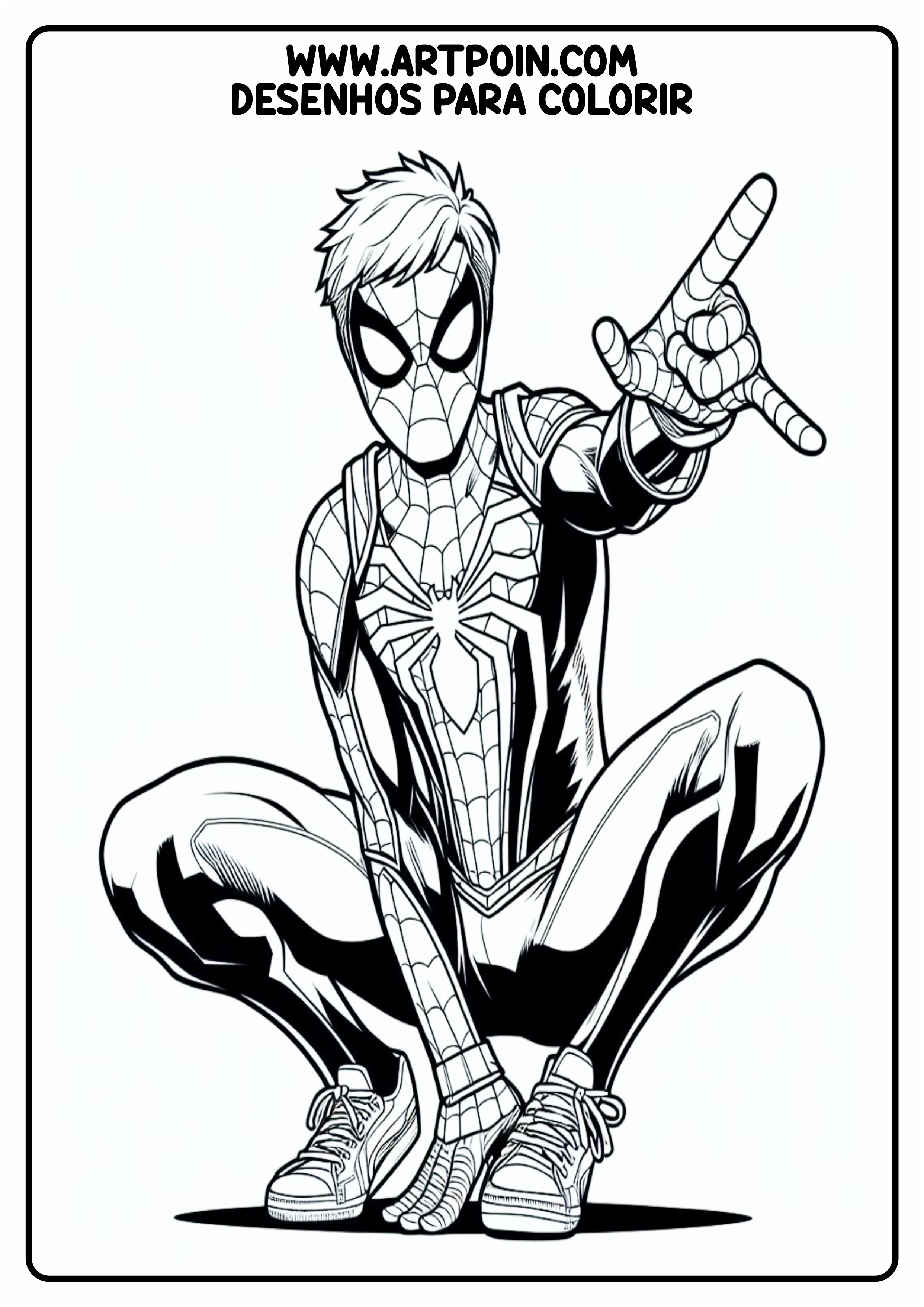 Desenho para colorir homem-aranha peruca super herói Marvel artes gráficas para pintar atividade infantil png