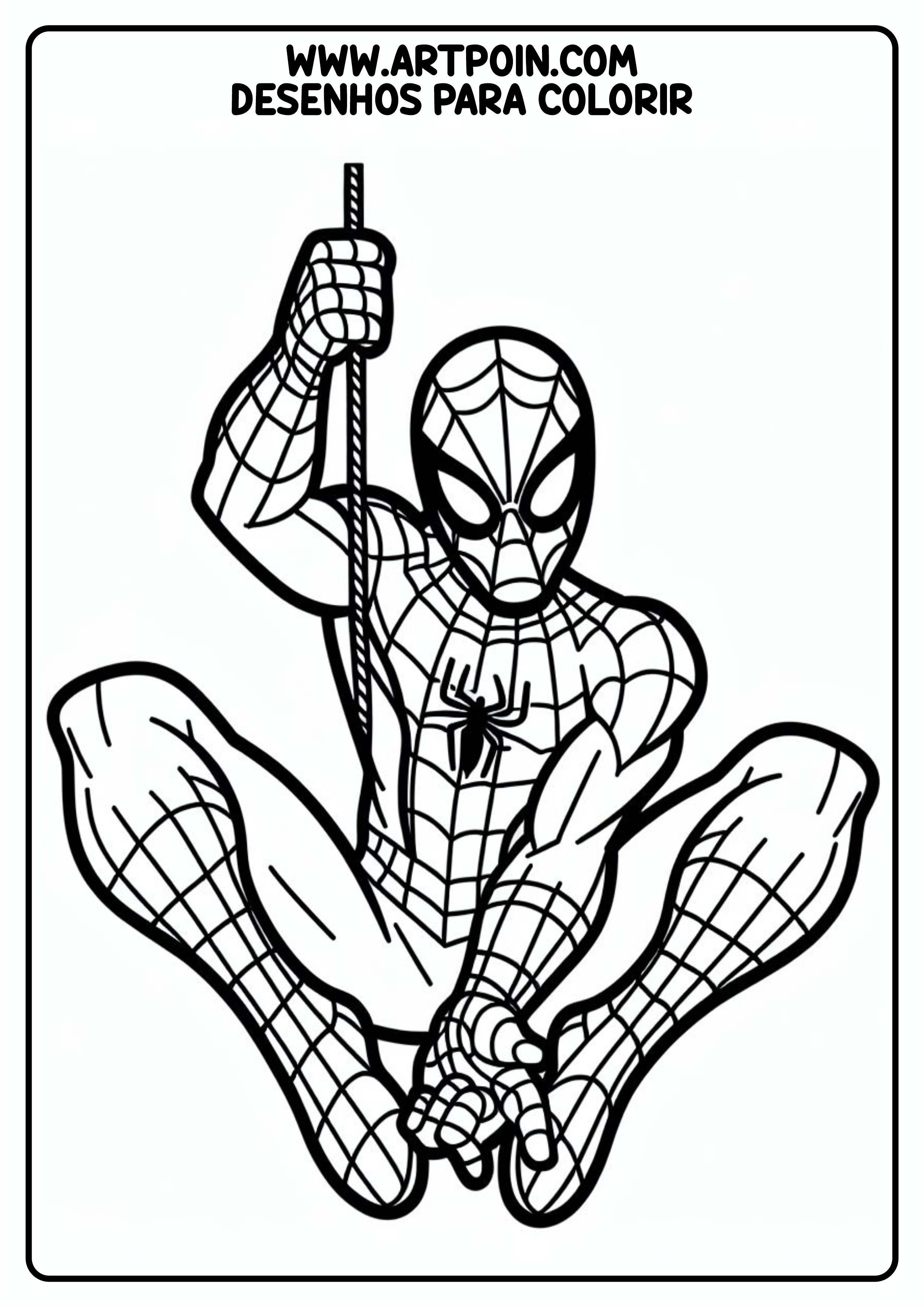 Homem-Aranha desenho para colorir png