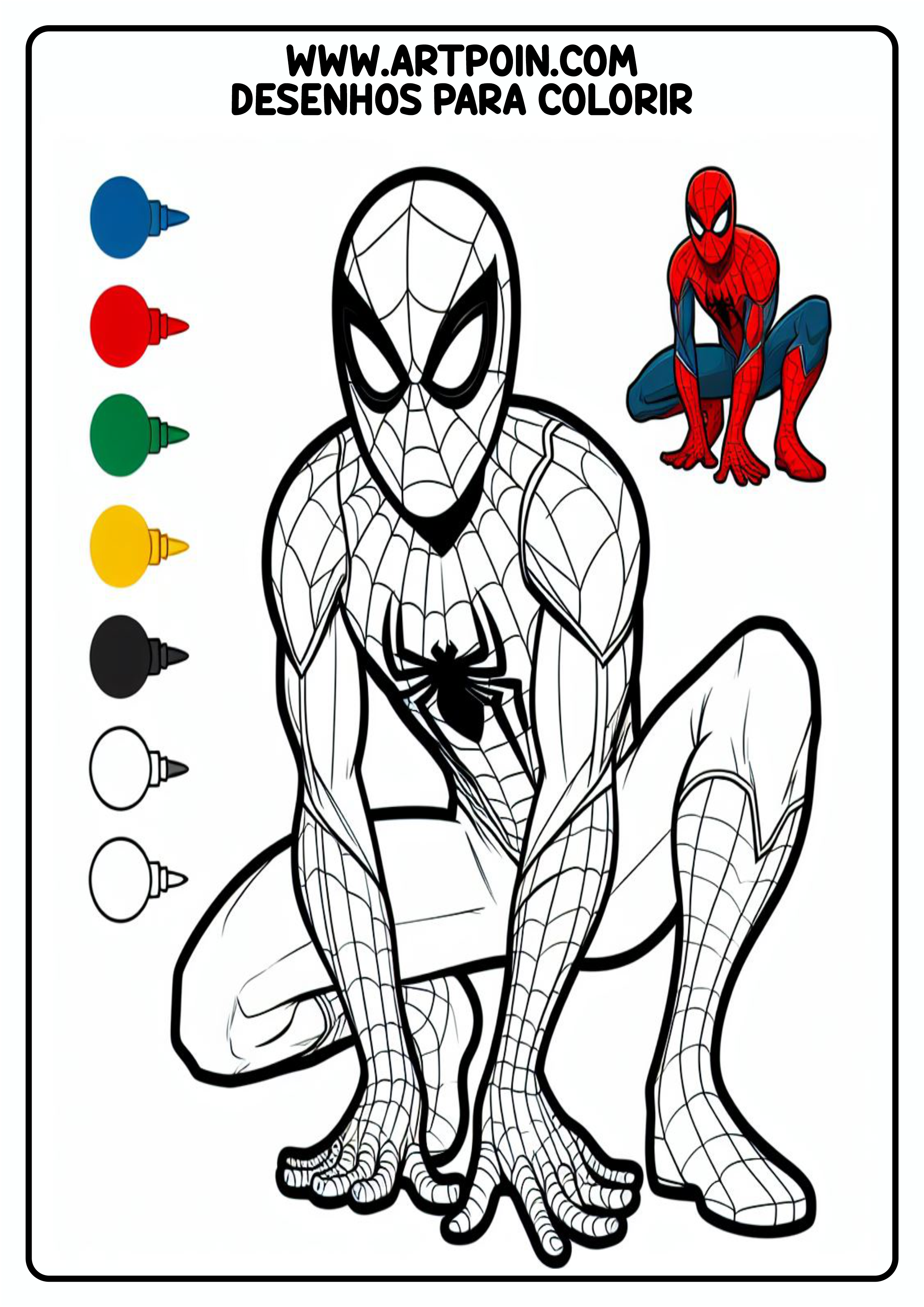 Homem-Aranha spider-man desenho para colorir png
