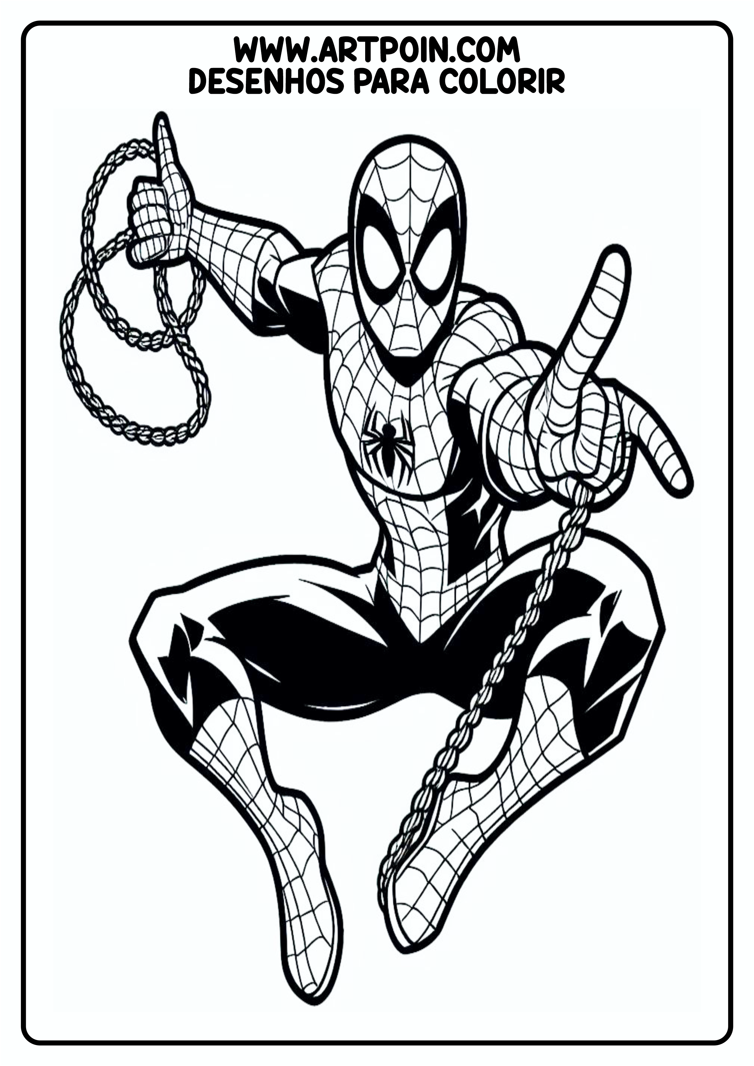 Homem-Aranha spider-man desenho para colorir atividade para criança pintar artes visuais para imprimir png