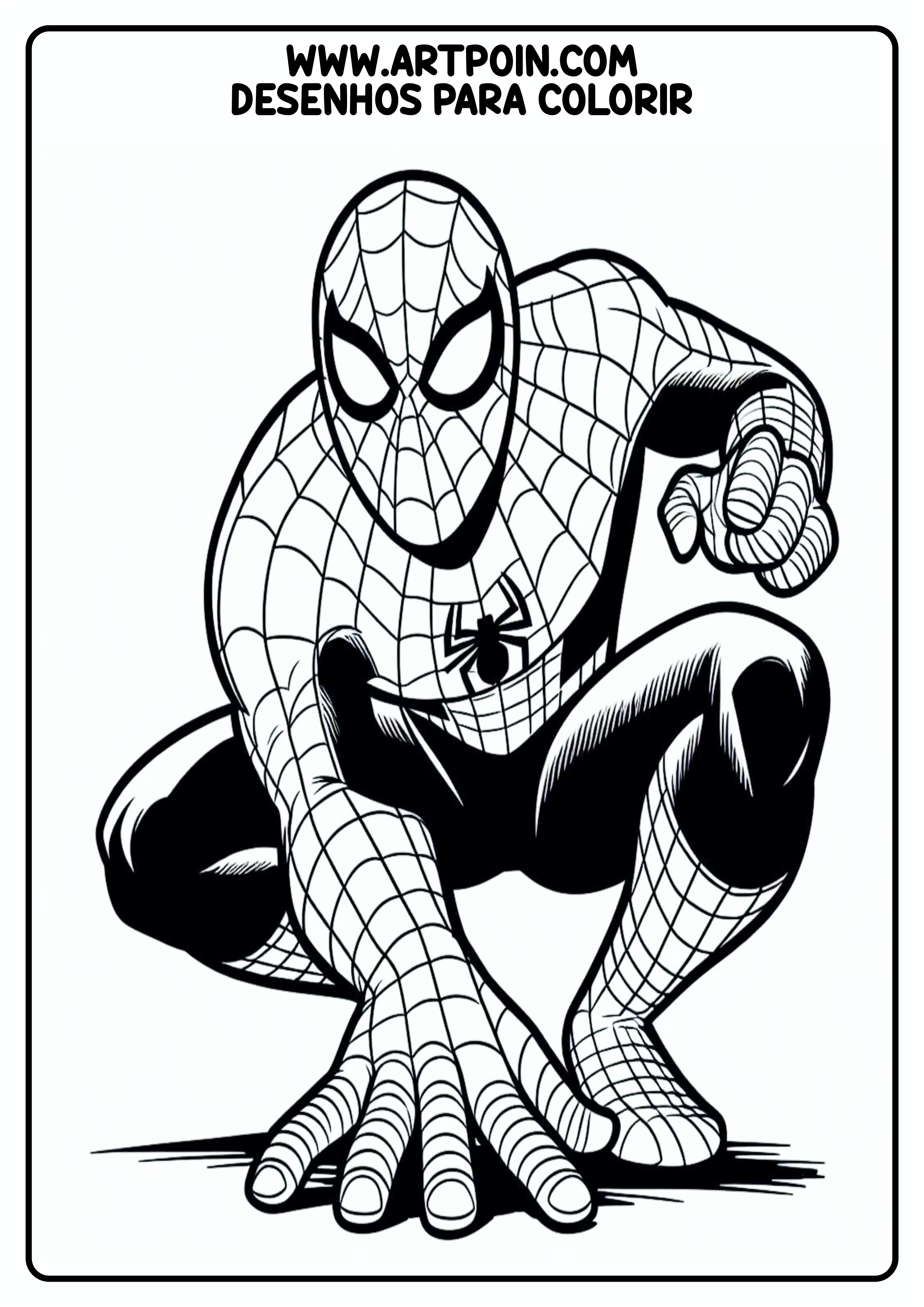 Homem-Aranha spider-man desenho para colorir artes visuais para imprimir png