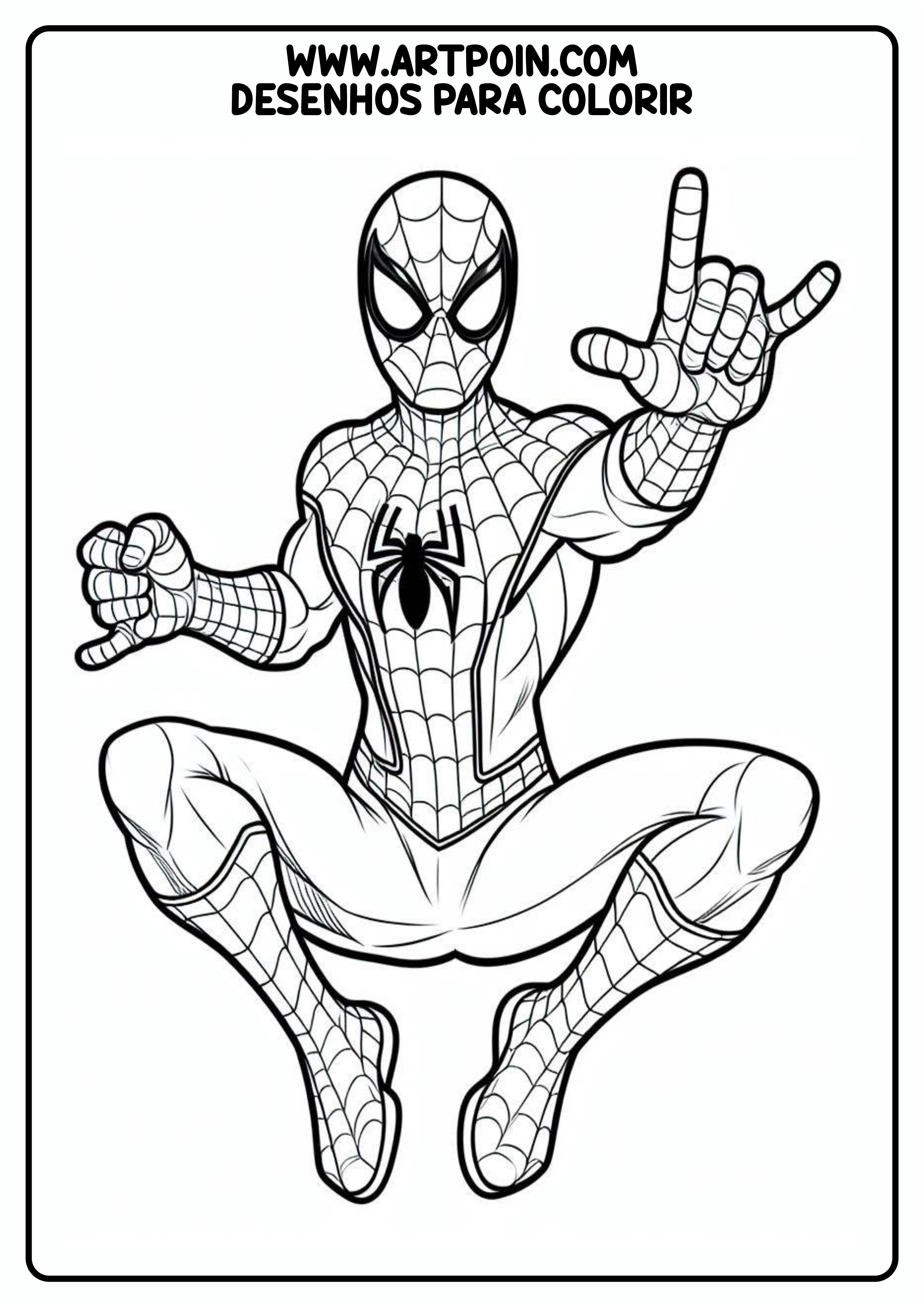 Homem-Aranha spider-man desenho para colorir artes visuais para imprimir atividades para crianças coloring page png